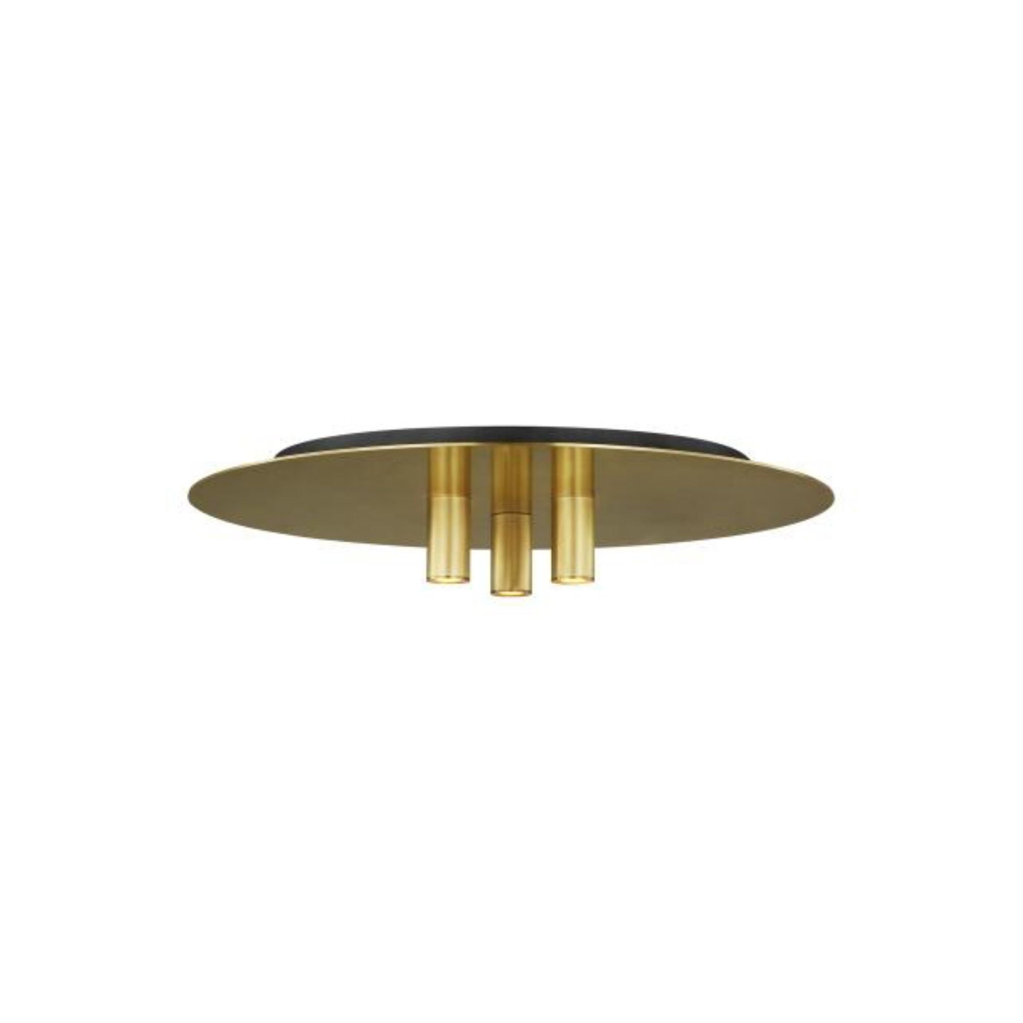 Ponte 16 Flush Mount Flush & Semi-Flush Mount 1-Light LED 3000K Natural Brass by Sean Lavin