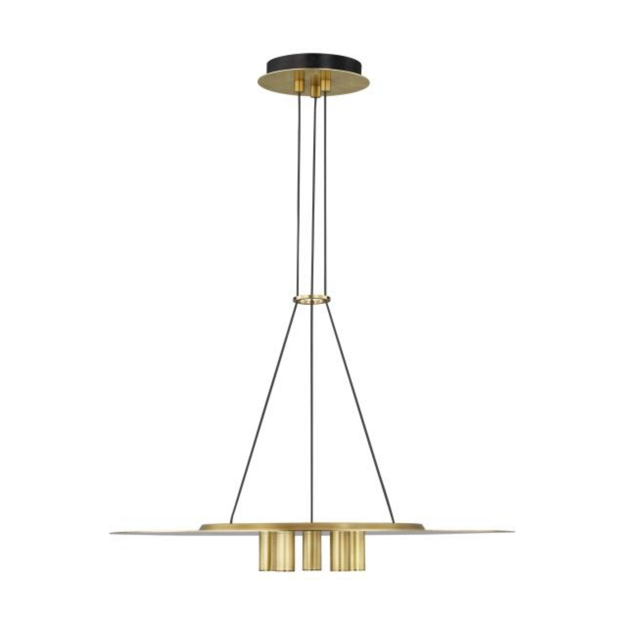 Ponte 22 Pendant 1-Light LED 3000K Natural Brass by Sean Lavin