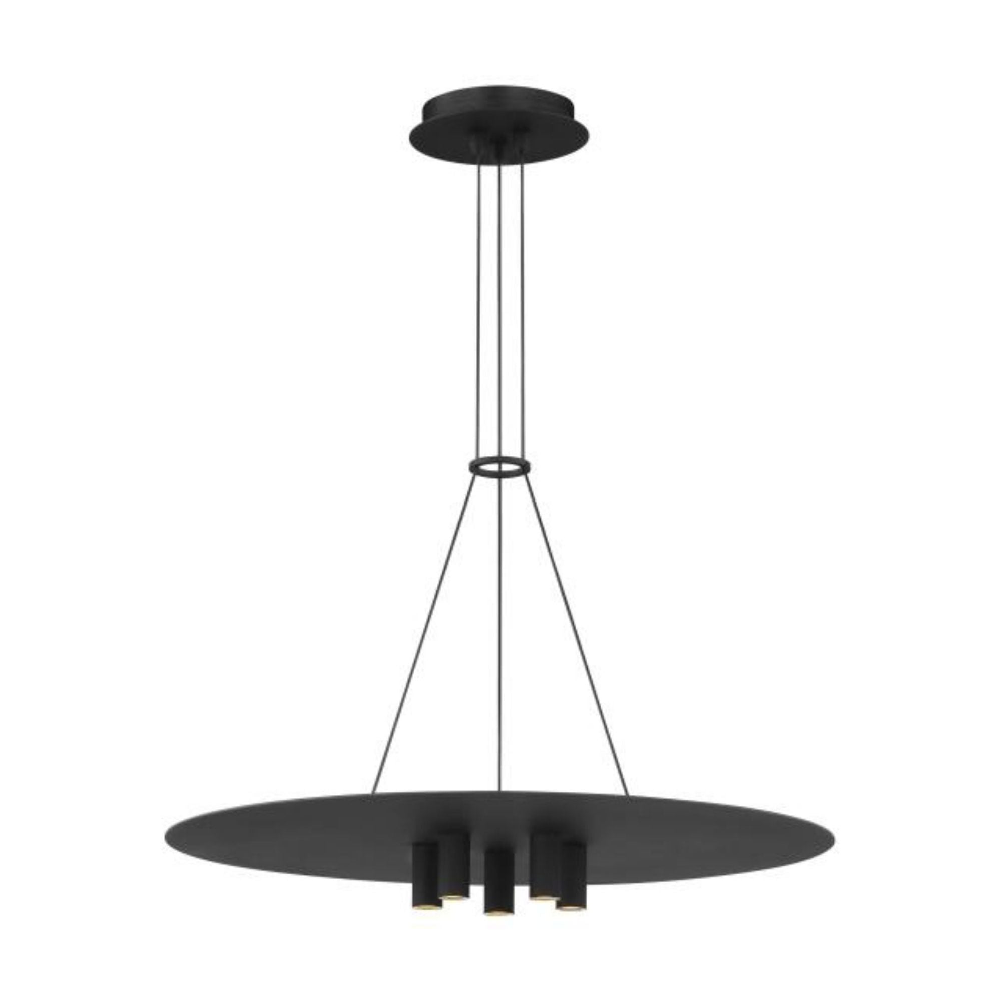 Ponte 22 Pendant Line-Voltage Pendants/Suspension 1-Light LED 3000K Nightshade Black by Sean Lavin