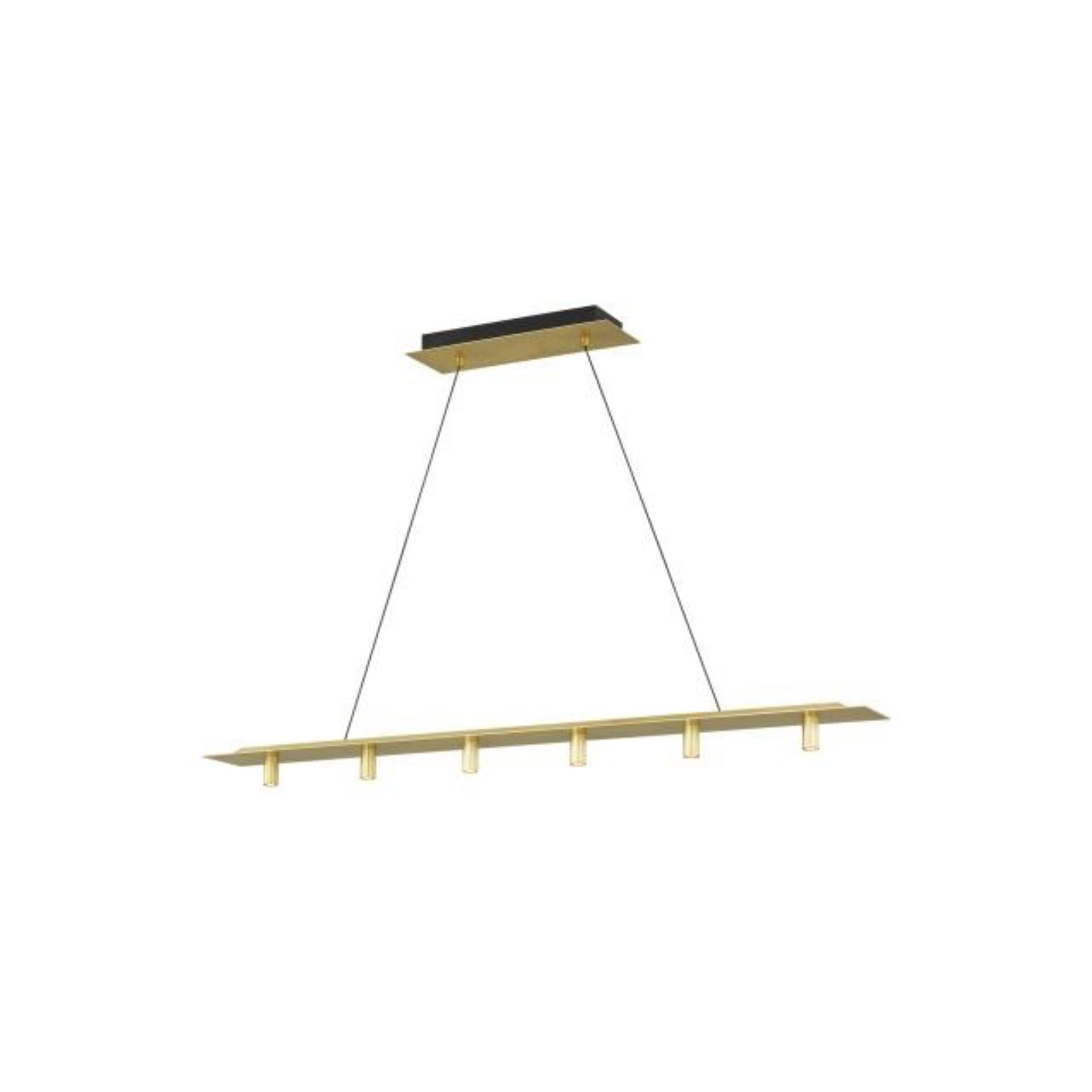 Ponte 50 Linear Suspension Linear Suspension 1-Light LED 3000K Natural Brass by Sean Lavin