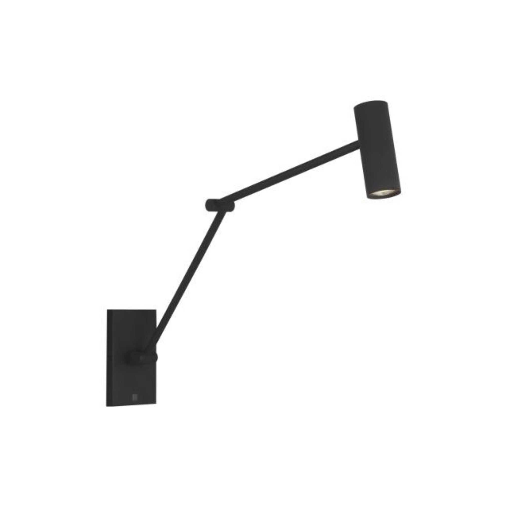 Ponte Medium Task Sconce Wall Collection 1-Light 3000K Nightshade Black by Sean Lavin