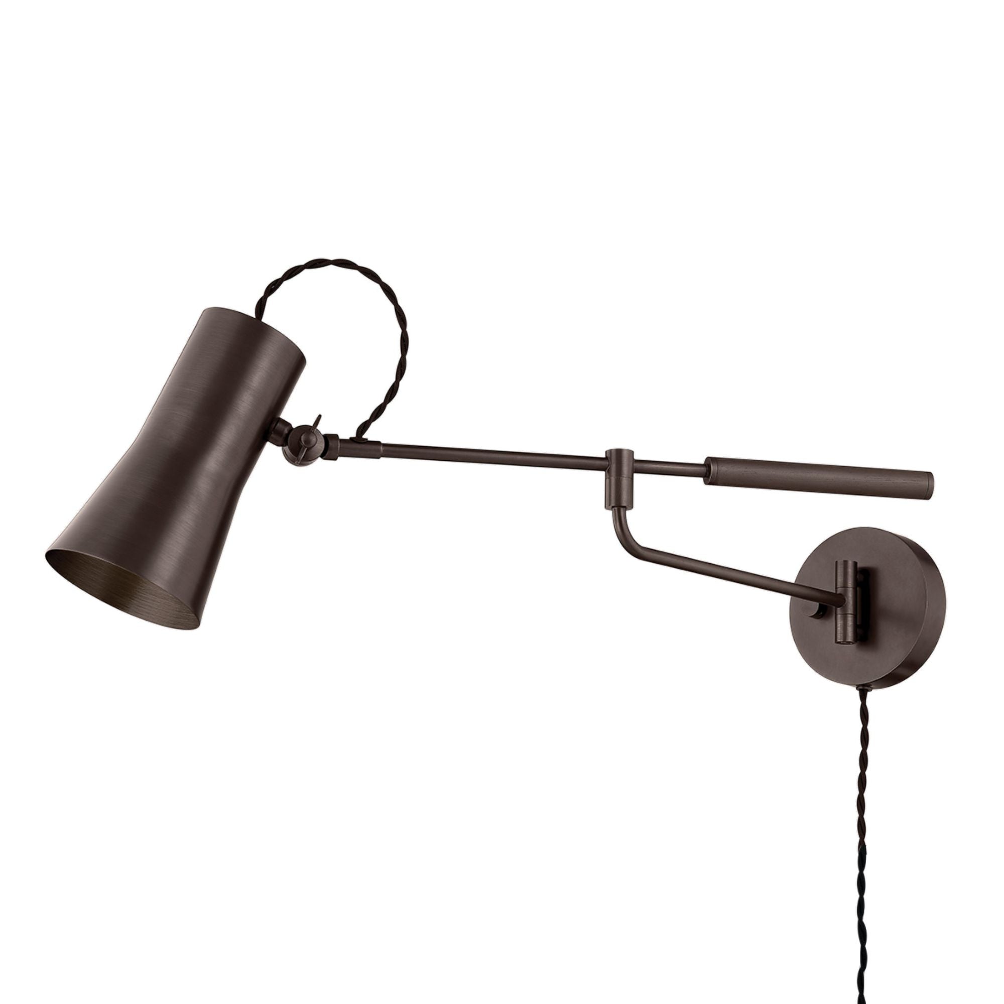 Novel Plug-In Sconce 1-Light LED in Bronze 4.75L x 4.75W x 7.75H