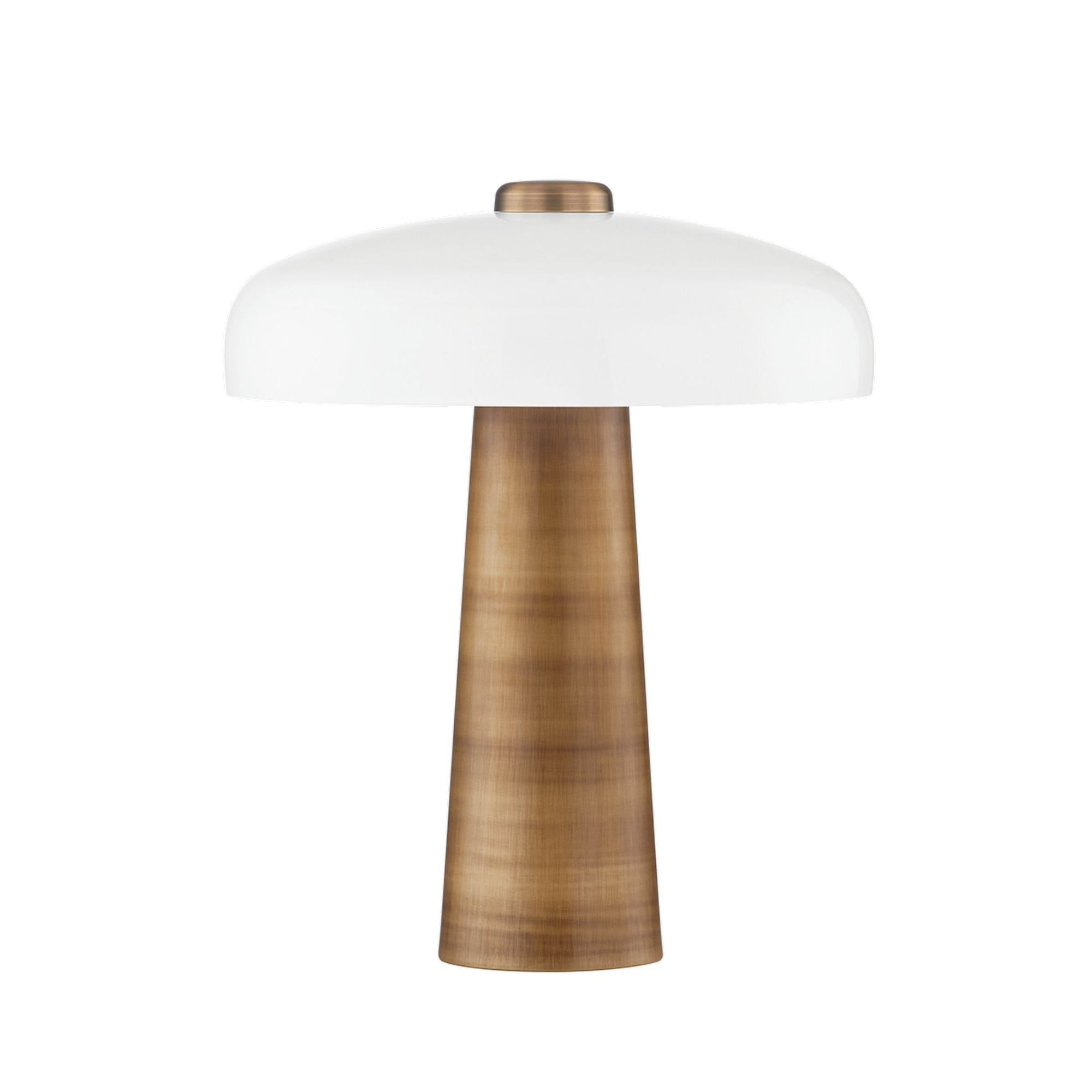 Lush 1-Light Table Lamp in Patina Brass 16W x 18.75H