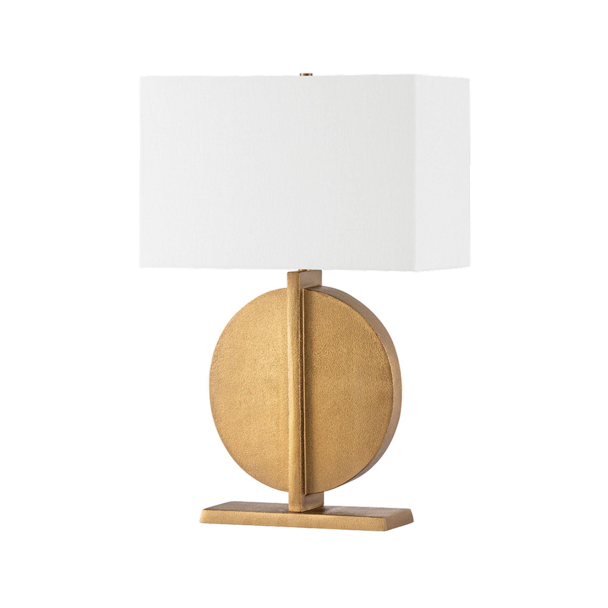 Colma 1-Light Table Lamp in Patina Brass 10.5L x 15.5W x 26H