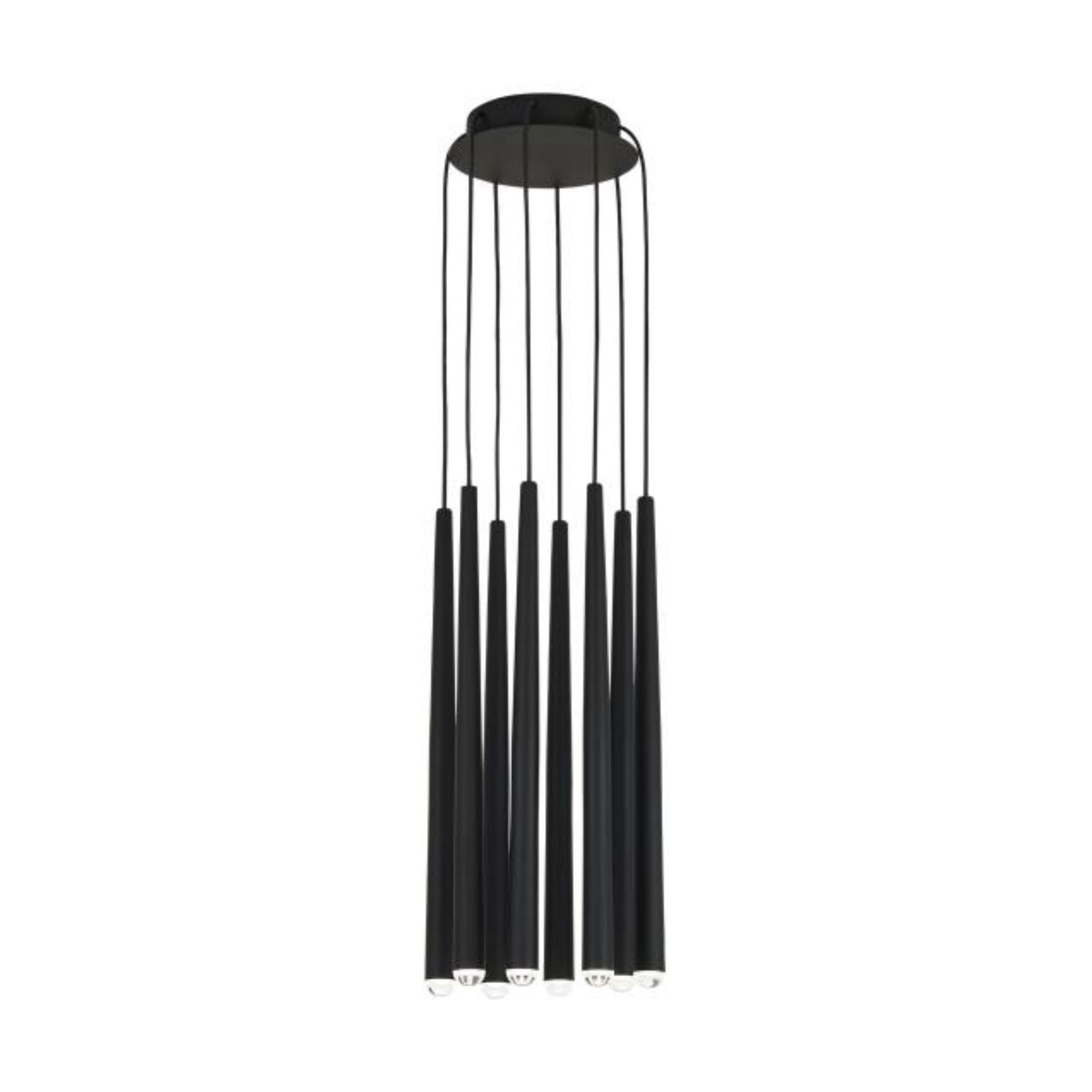Pylon 8 Light Chandelier ESSENCE 8-Light LED 3000K Nightshade Black by Sean Lavin