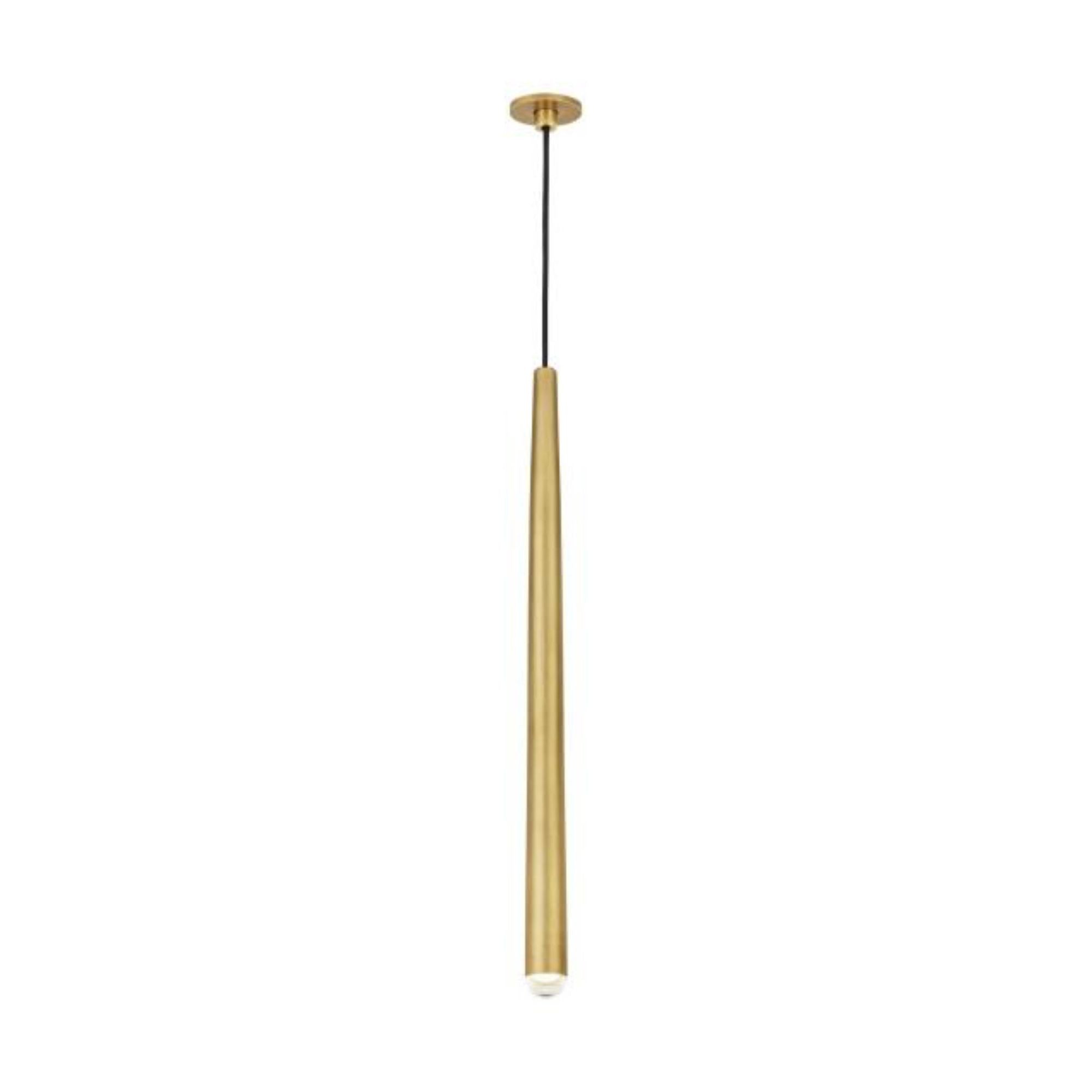 Pylon Port Alone Pendant Line-Voltage Pendants/Suspension 1-Light LED 3000K Natural Brass by Sean Lavin