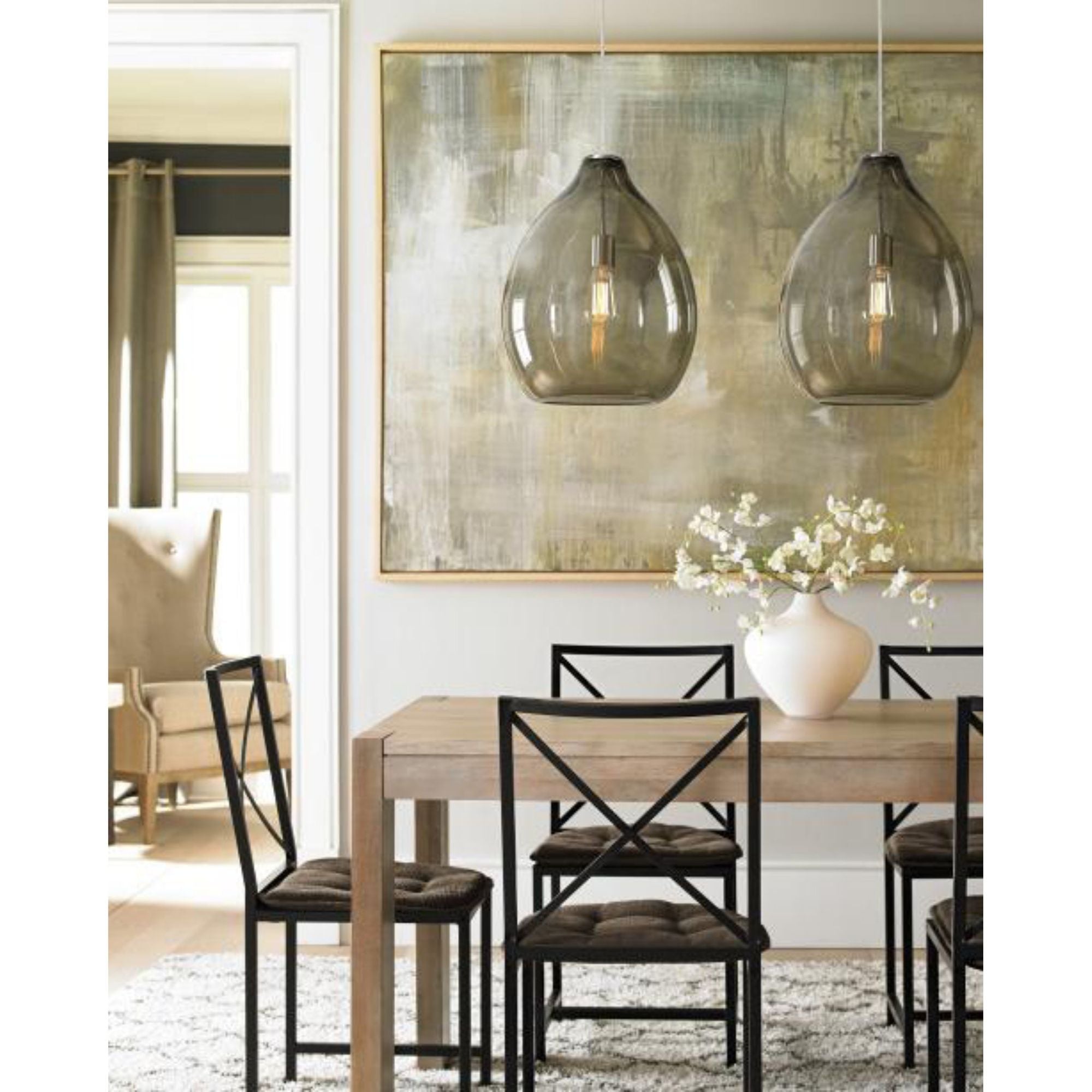 Quinton Pendant Line-Voltage Pendants/Suspension 1-Light Natural Brass