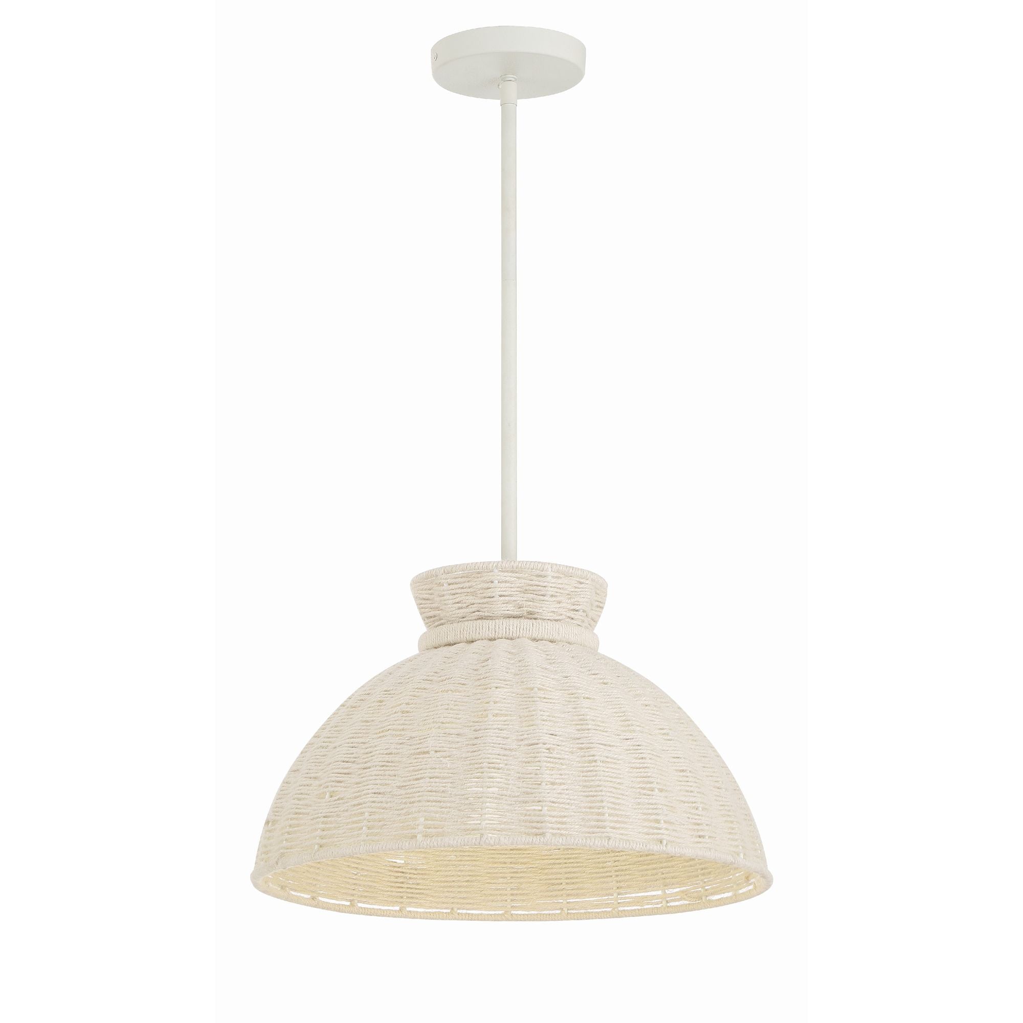 Reese 1 Light Matte White Pendant 16"W x 9.5"H x 16"D