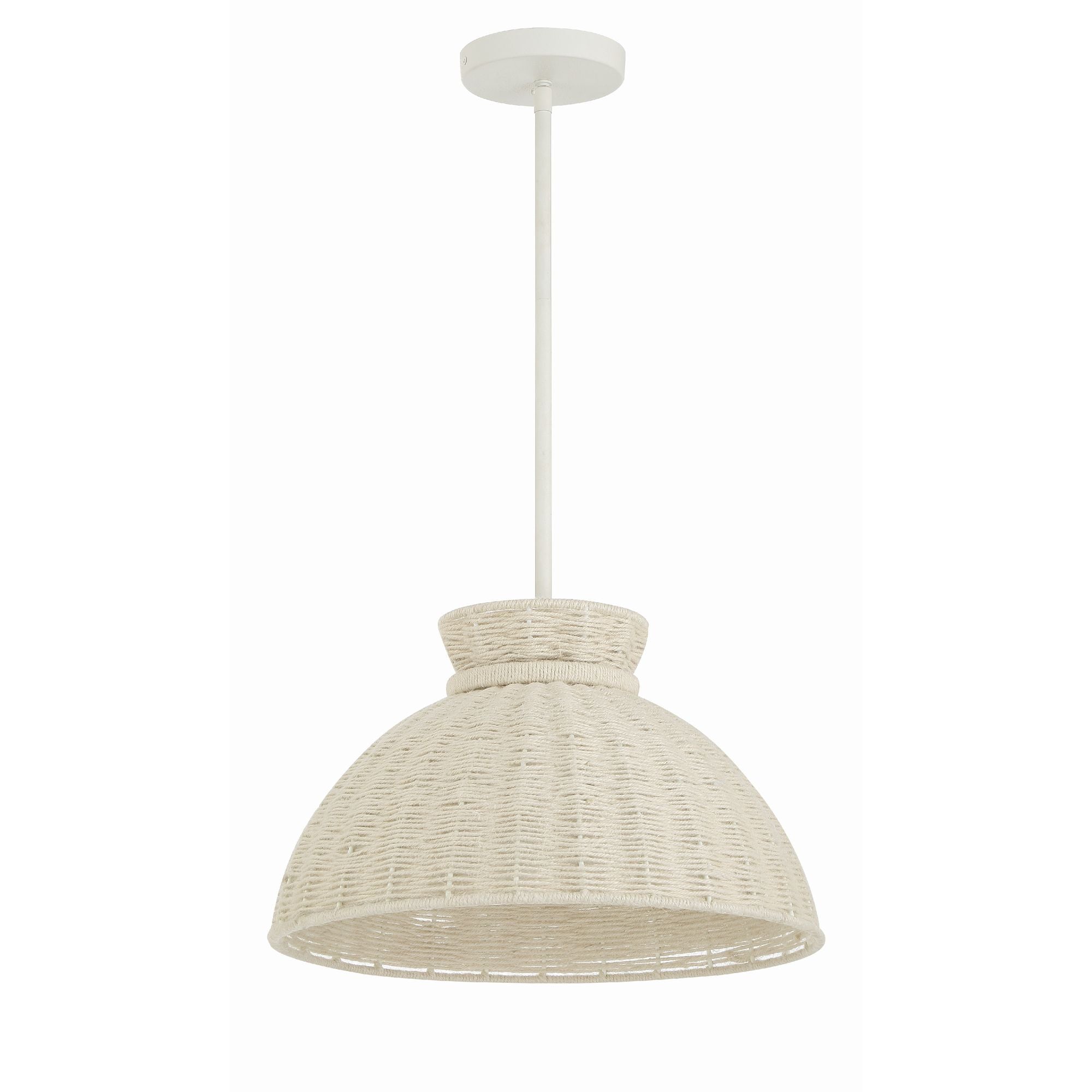 Reese 1 Light Matte White Pendant 16"W x 9.5"H x 16"D