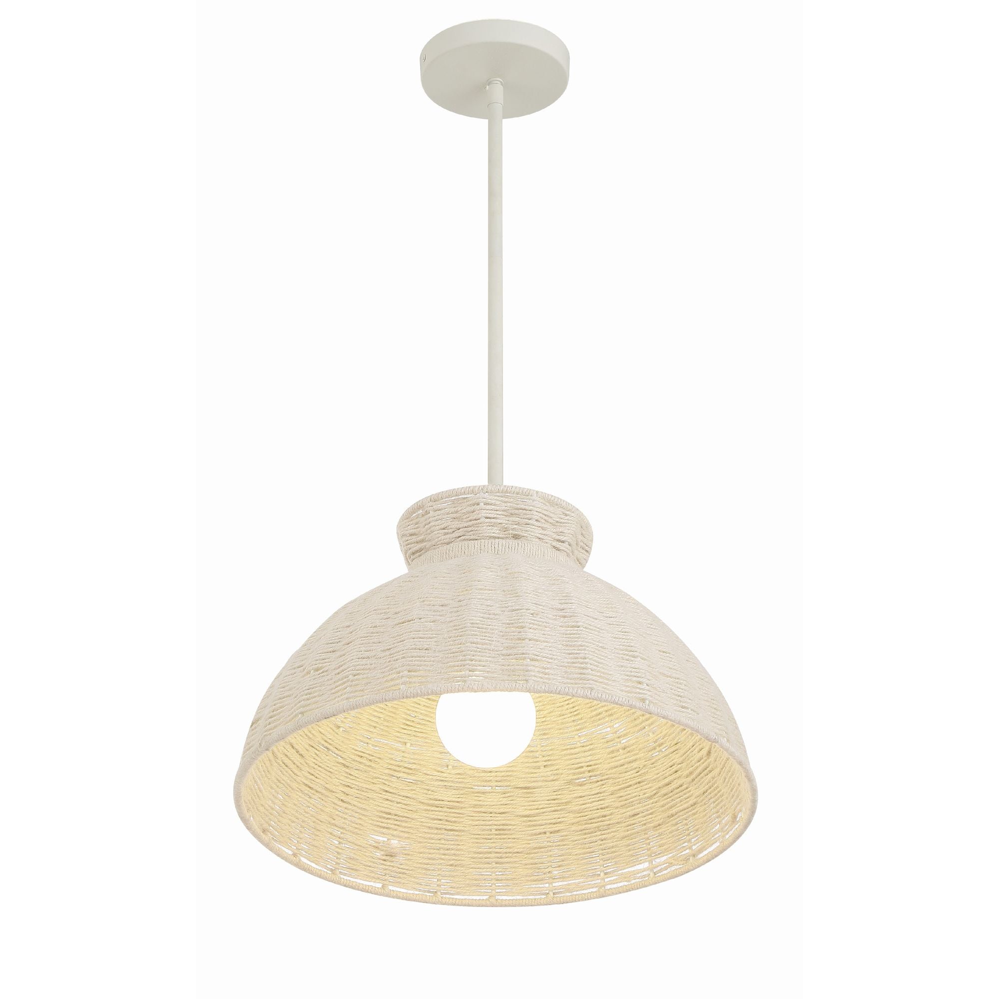 Reese 1 Light Matte White Pendant 16"W x 9.5"H x 16"D
