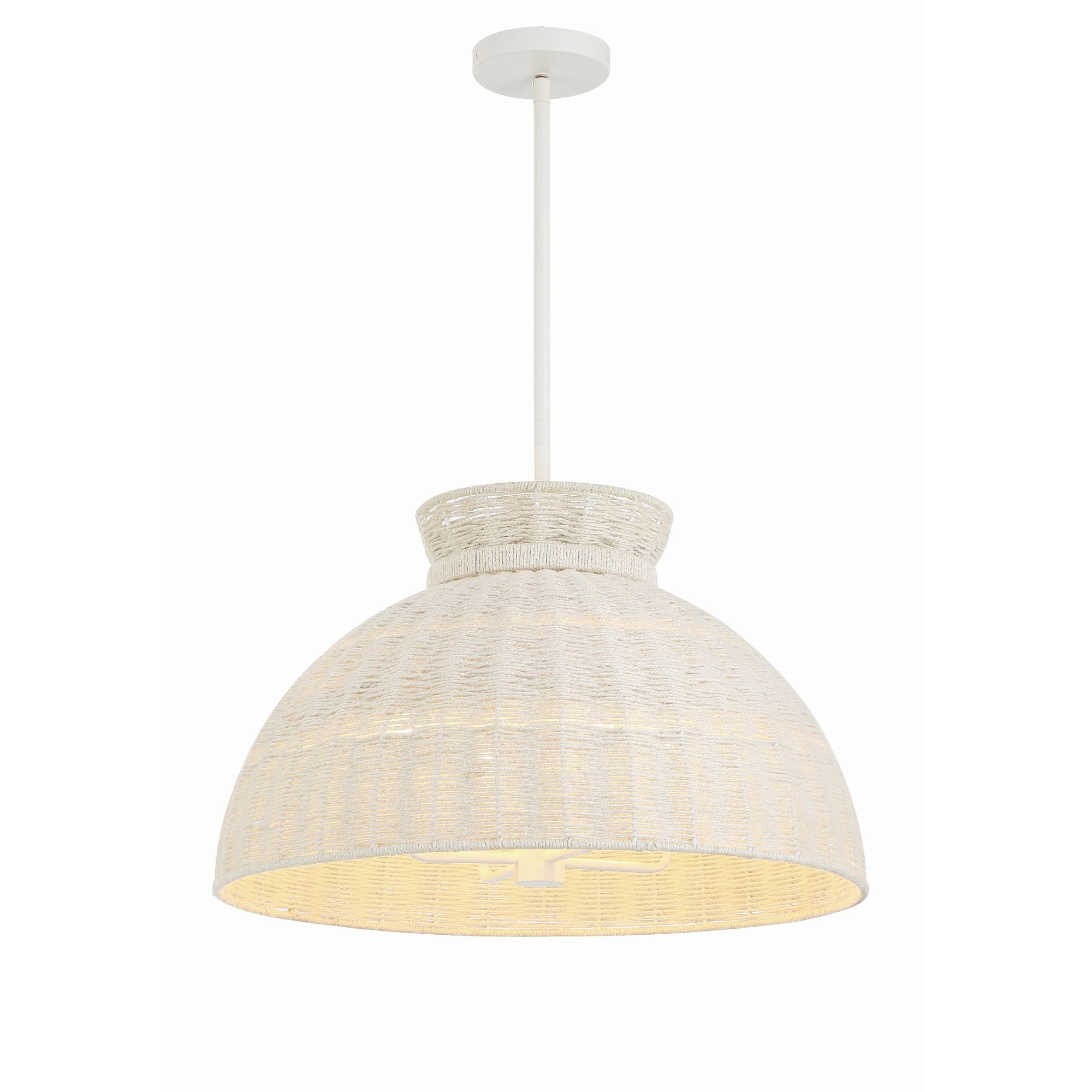 Reese 22'' Matte White Pendant White 22"W x 13.5"H x 22"D