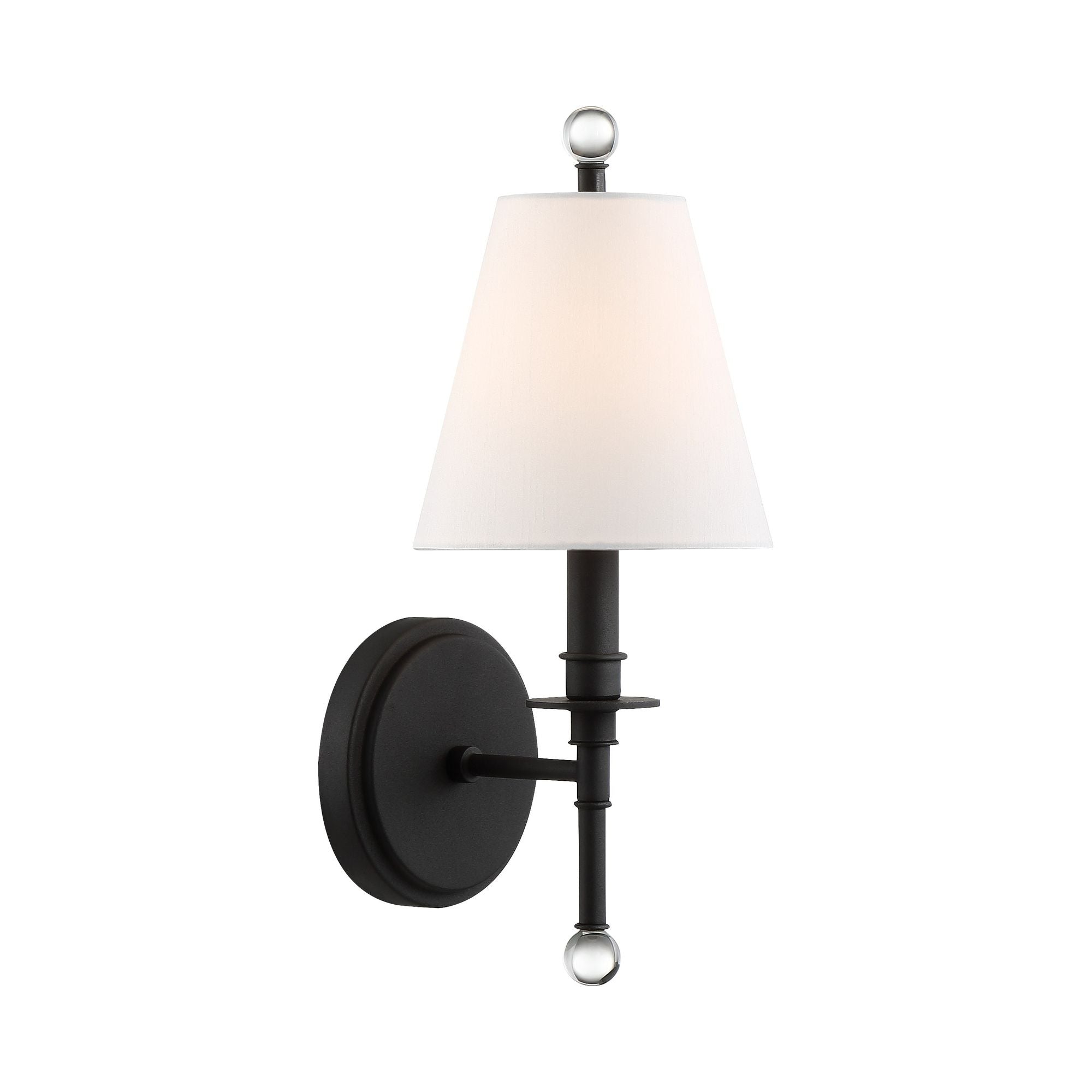 Riverdale 6'' Black Forged Sconce Black 6"W x 14.5"H x 7"D