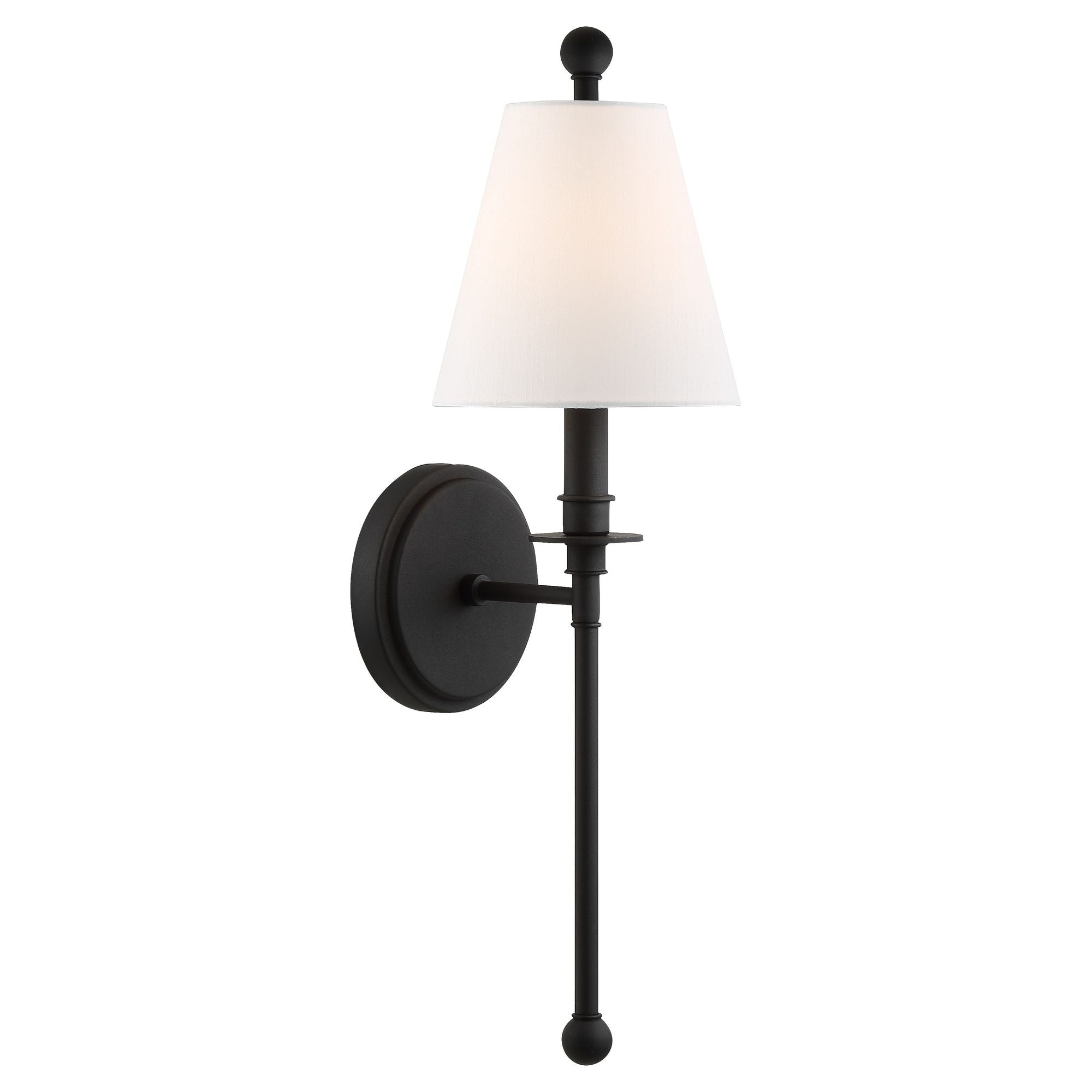 Riverdale 6'' Black Forged Sconce Black 6"W x 14.5"H x 7"D