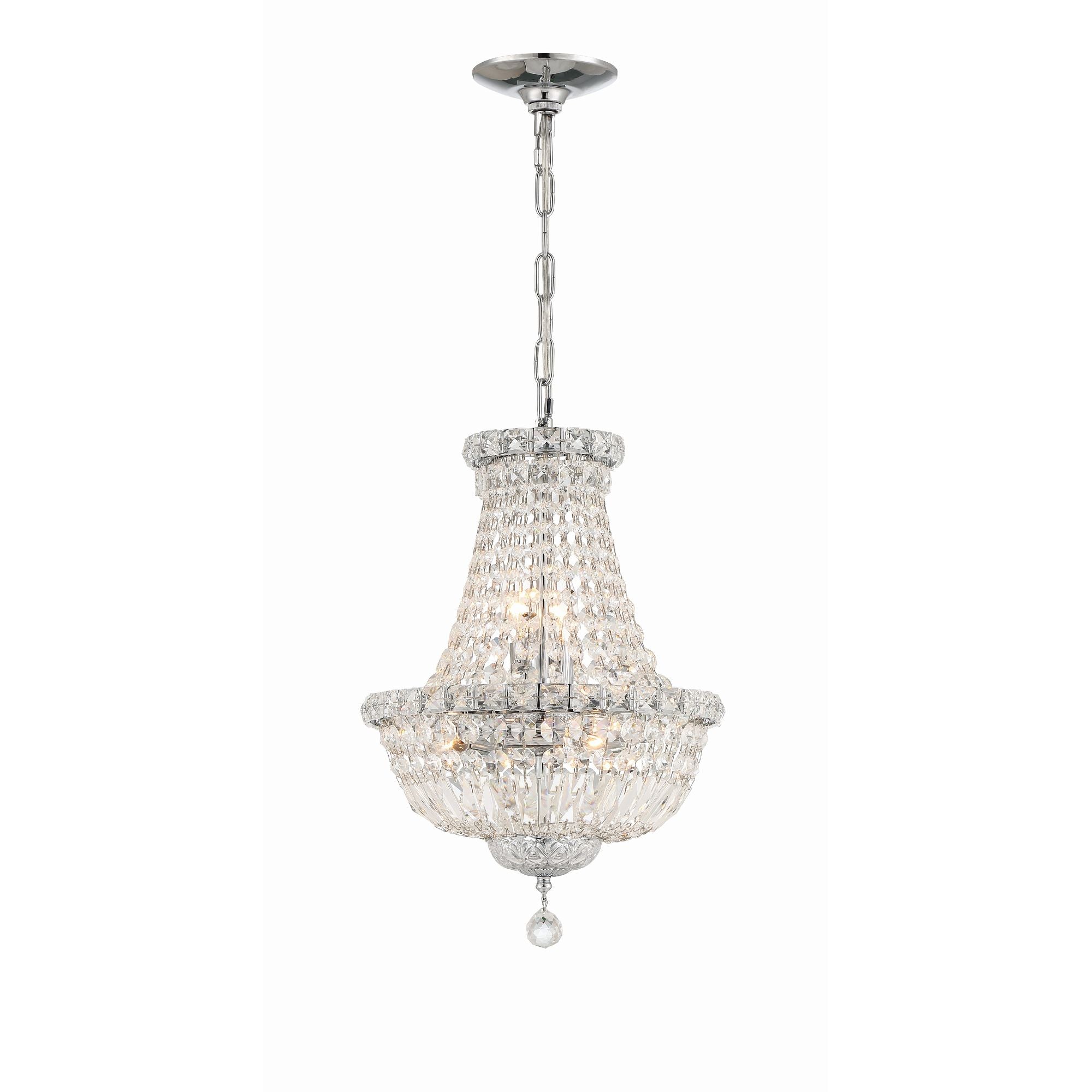 Roslyn 12'' Polished Chrome Chandelier Silver 12"W x 18"H x 12"D