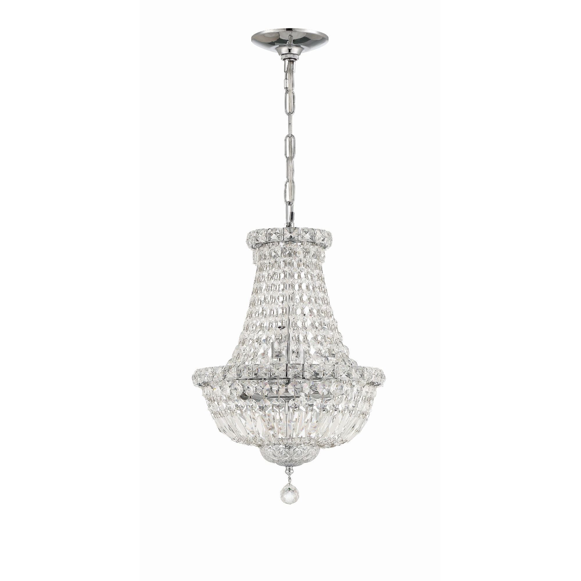 Roslyn 12'' Polished Chrome Chandelier Silver 12"W x 18"H x 12"D