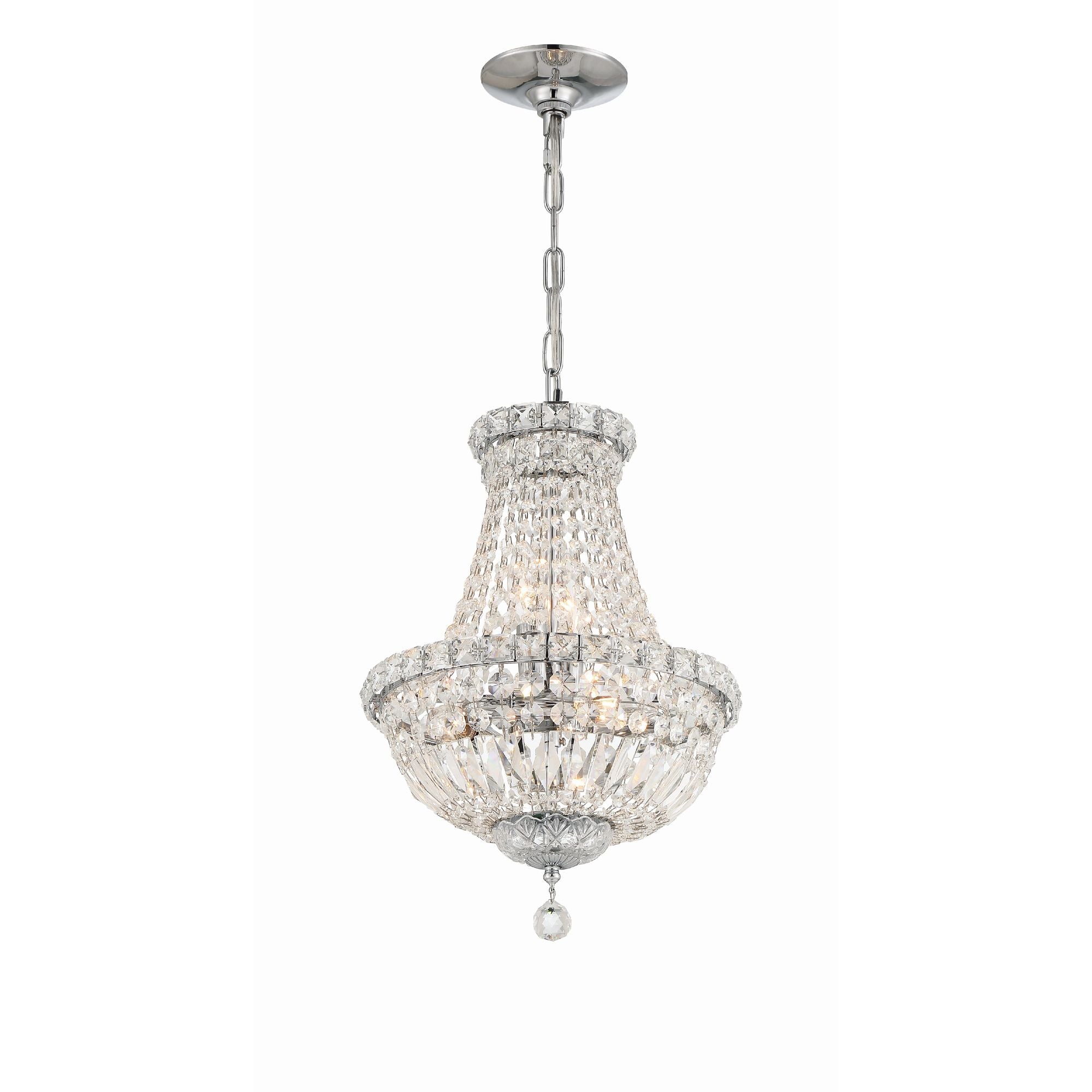 Roslyn 12'' Polished Chrome Chandelier Silver 12"W x 18"H x 12"D