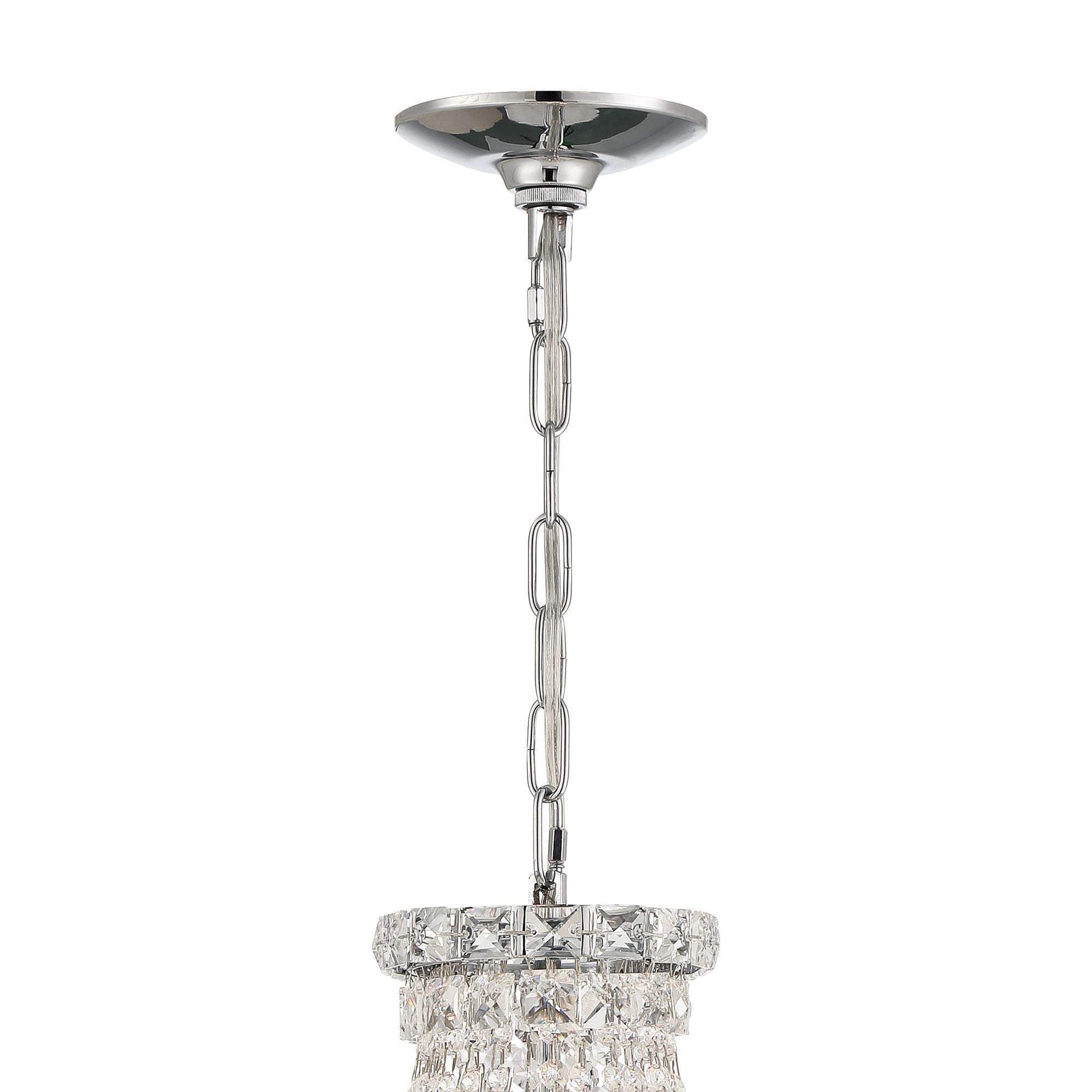 Roslyn 12'' Polished Chrome Chandelier Silver 12"W x 18"H x 12"D