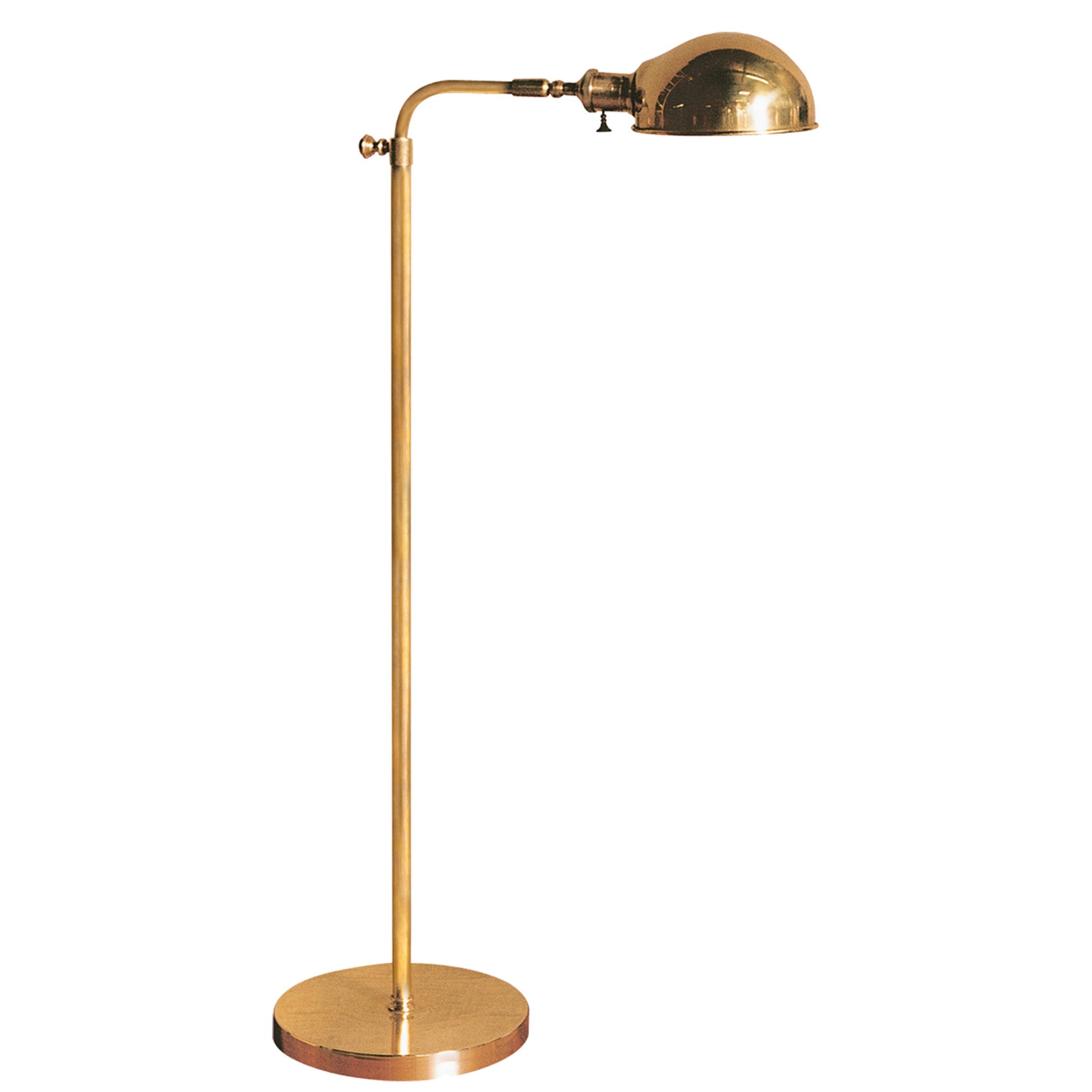 Visual Comfort Old Pharmacy Floor Lamp in Hand-Rubbed Antique Brass W10" x H36" - 54"