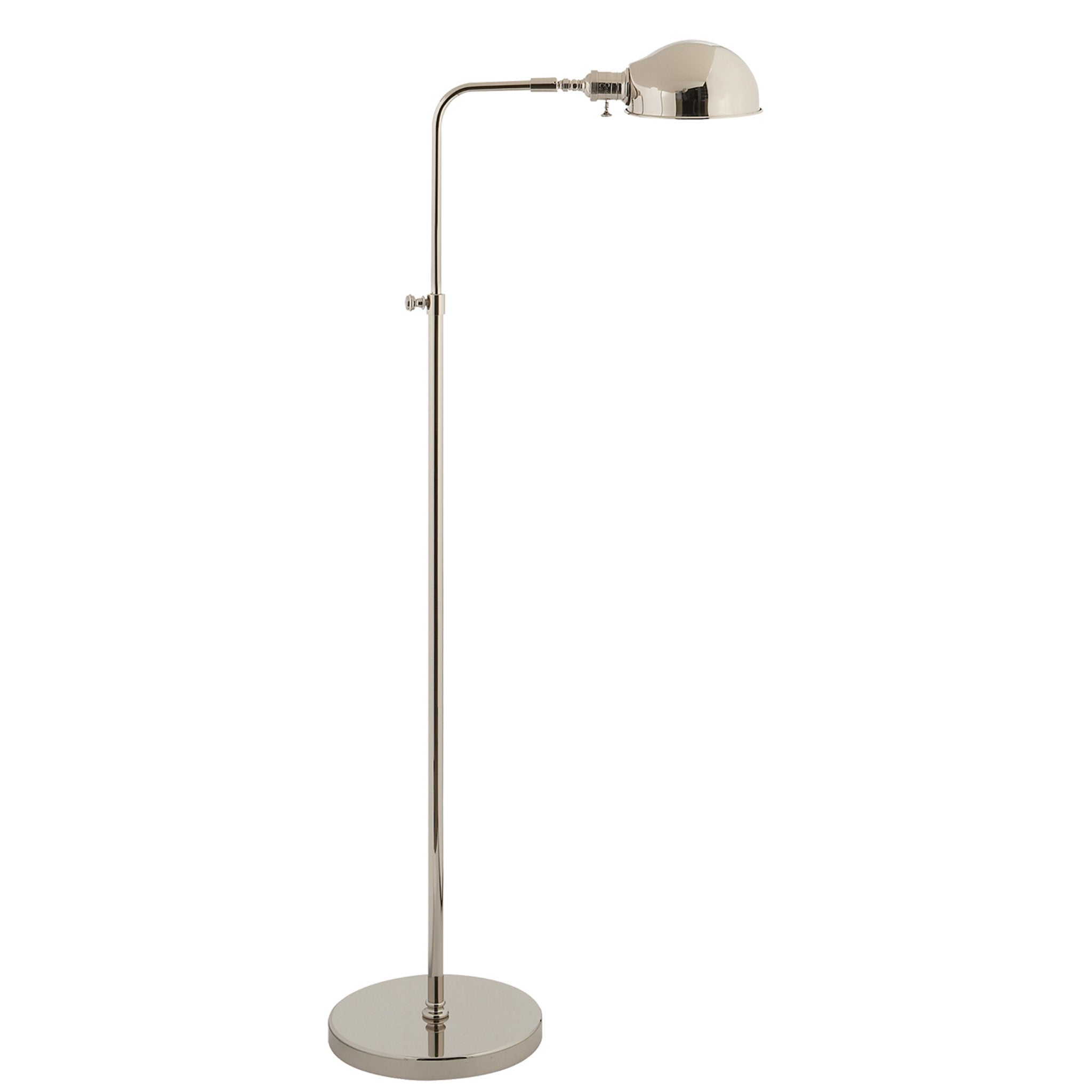 Visual Comfort Old Pharmacy Floor Lamp in Polished Nickel W10" x H36" - 54"