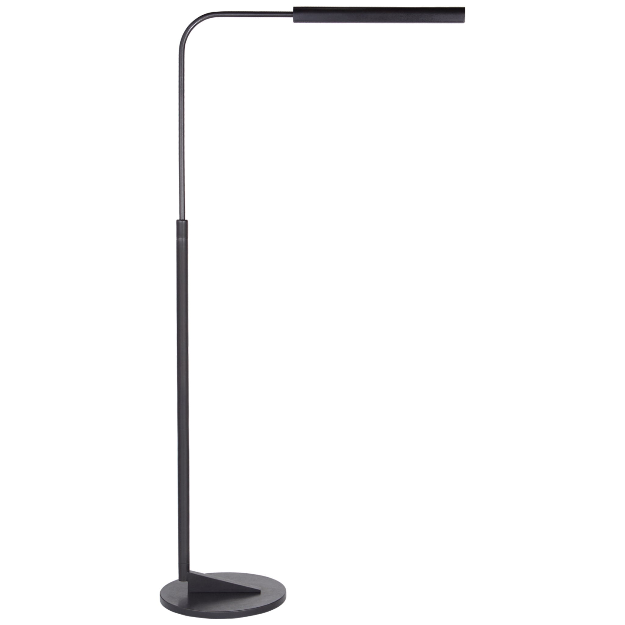 Ian K. Fowler Austin Adjustable Floor Lamp in Aged Iron W11" x H36.75" - 48"