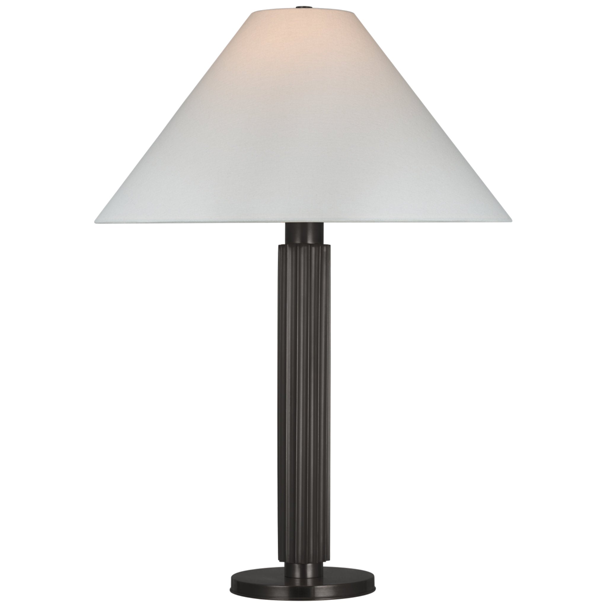 Marie Flanigan Durham Large Table Lamp in Bronze with Linen Shade W24" x H34.25"