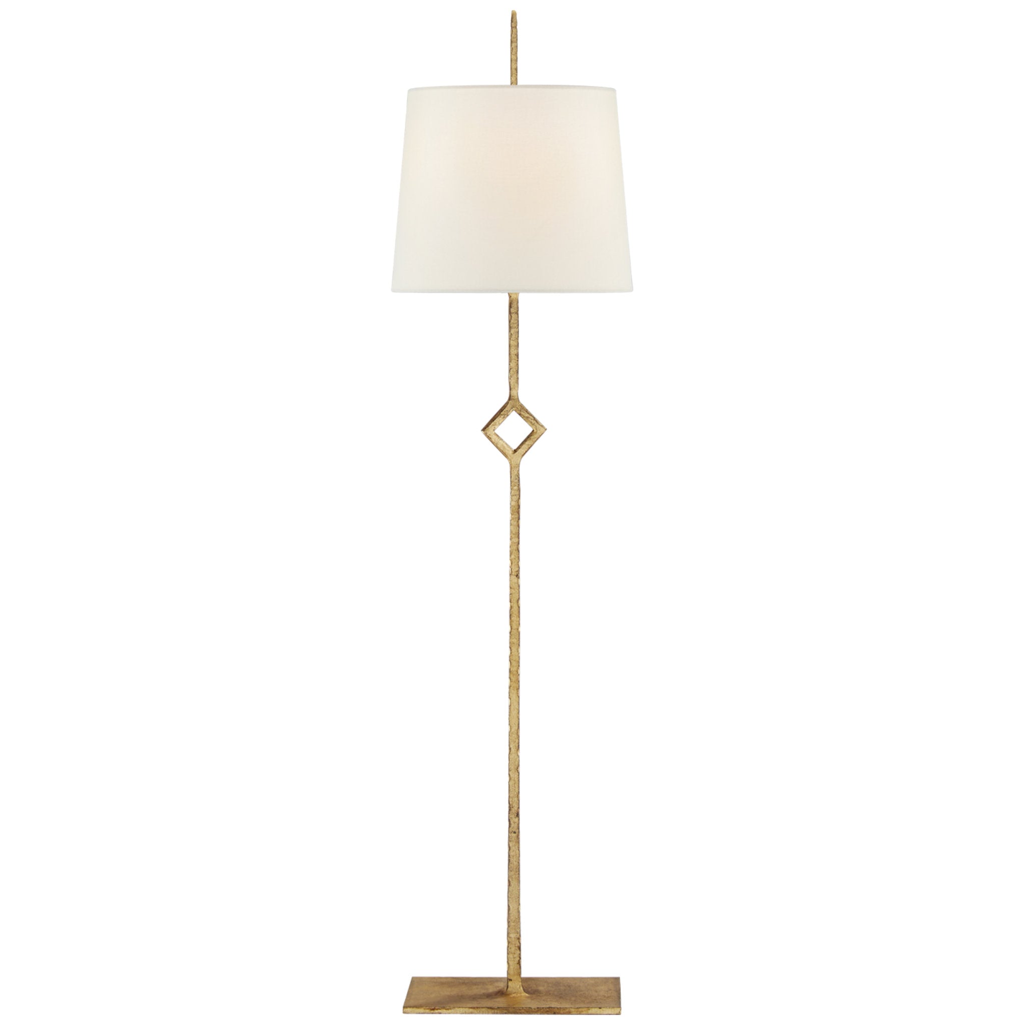 Visual Comfort Cranston Buffet Lamp in Gilded Iron with Linen Shade Table Lamp W8.5" x H34.75"