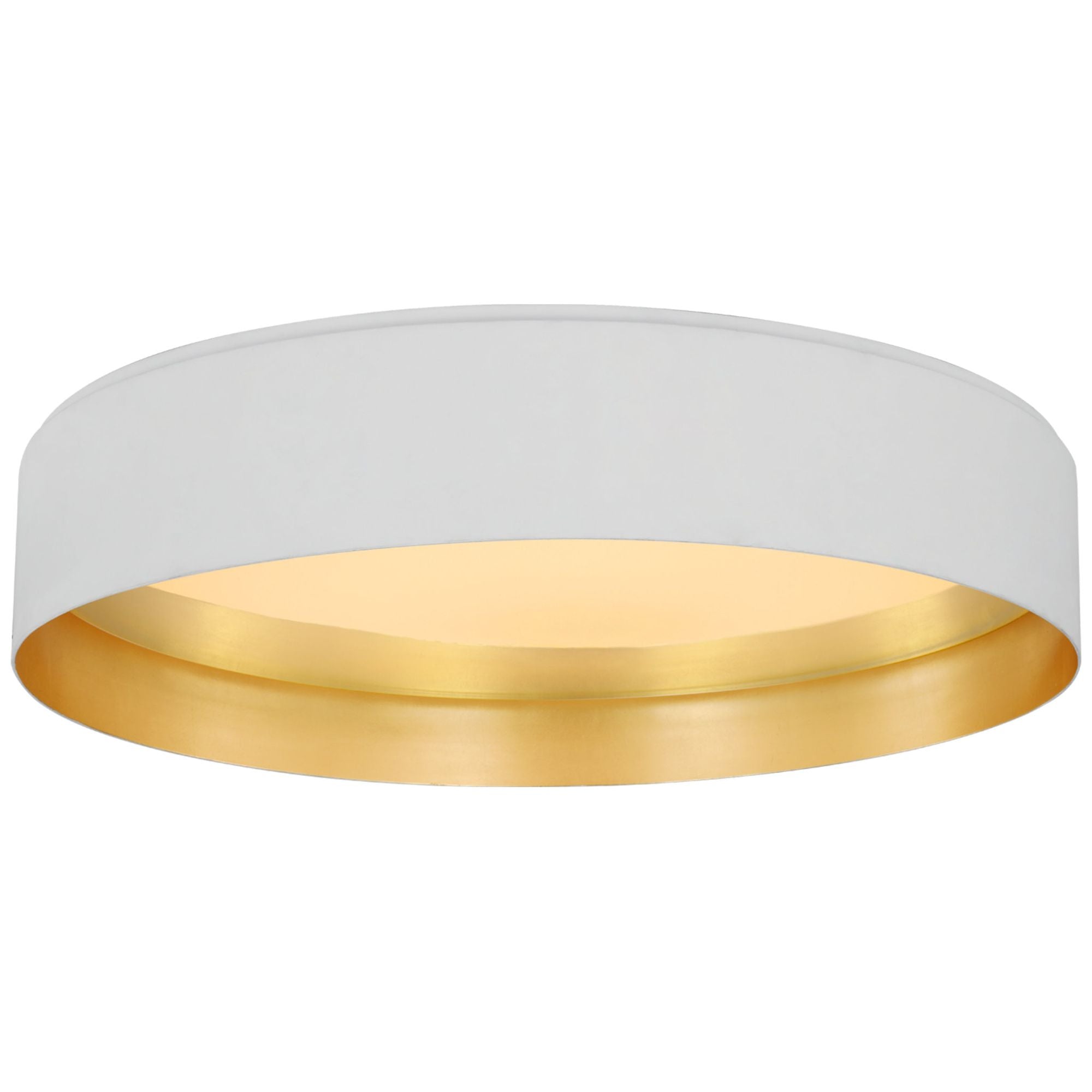 Visual Comfort Shaw Grande Flush Mount in White Ceiling Light W30" x H5.75"