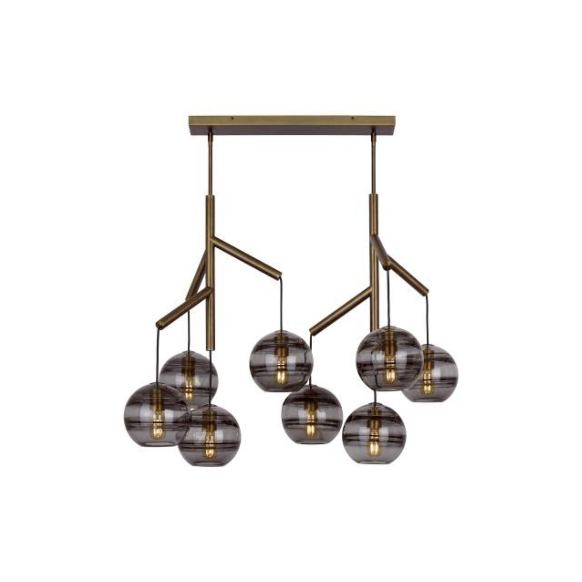 Sedona Double Chandelier Chandeliers 8-Light Aged Brass by Sean Lavin