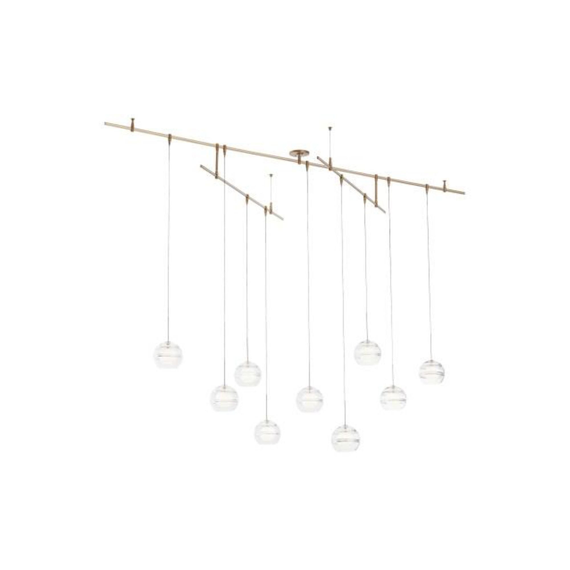 Sedona Pendant Chandelier Chandeliers 9-Light LED 3000K Aged Brass by Sean Lavin
