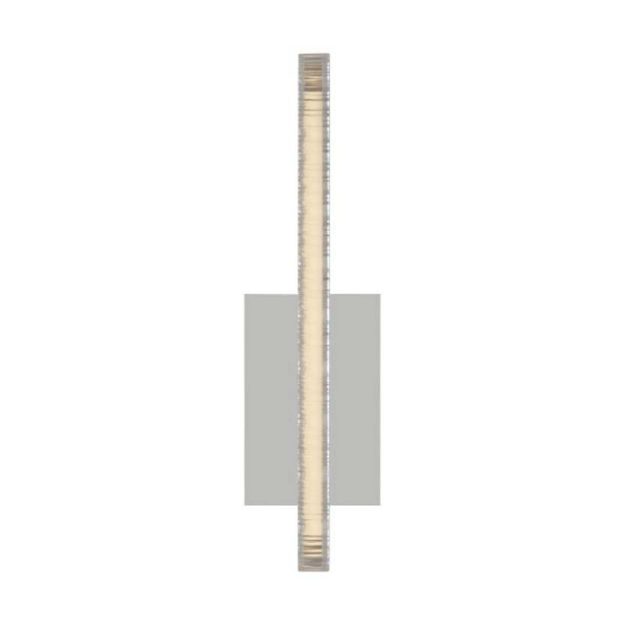 Serre Small Sconce Wall Collection 1-Light 2700K Polished Nickel by Mick De Giulio