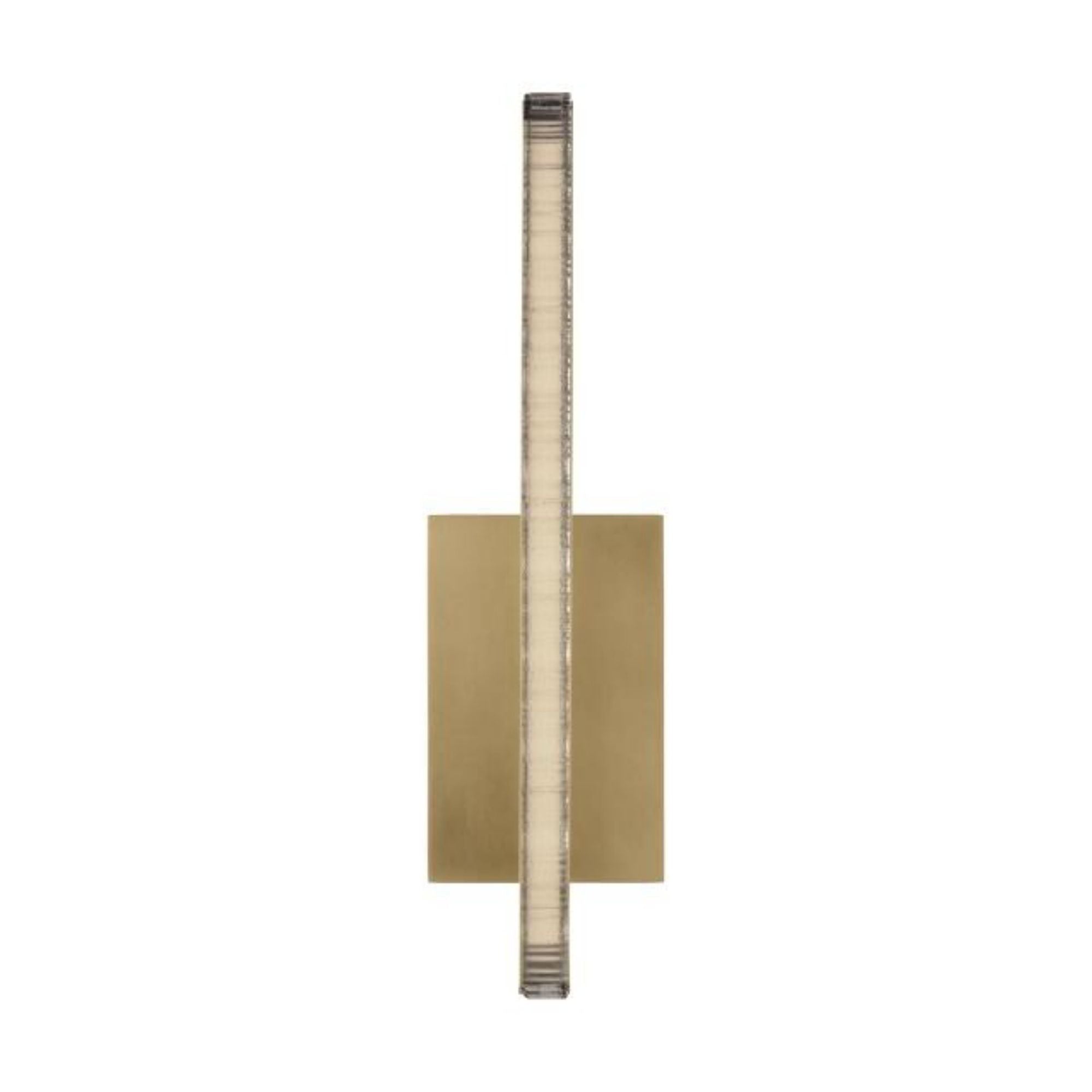 Serre Small Sconce Wall Collection 1-Light 2700K Natural Brass by Mick De Giulio