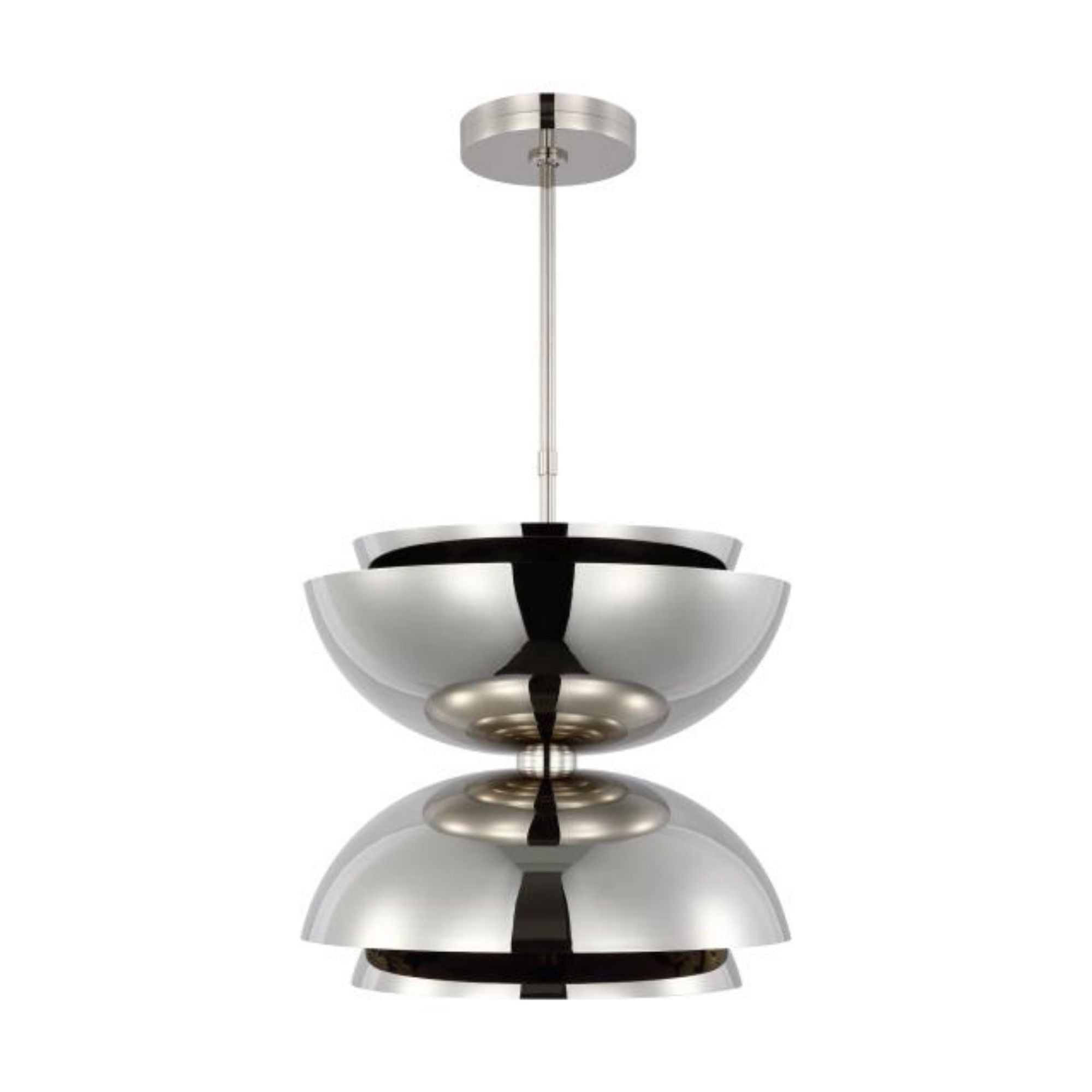 Shanti Large Double Pendant Line-Voltage Pendants/Suspension 2-Light 2700K Polished Nickel by Sean Lavin