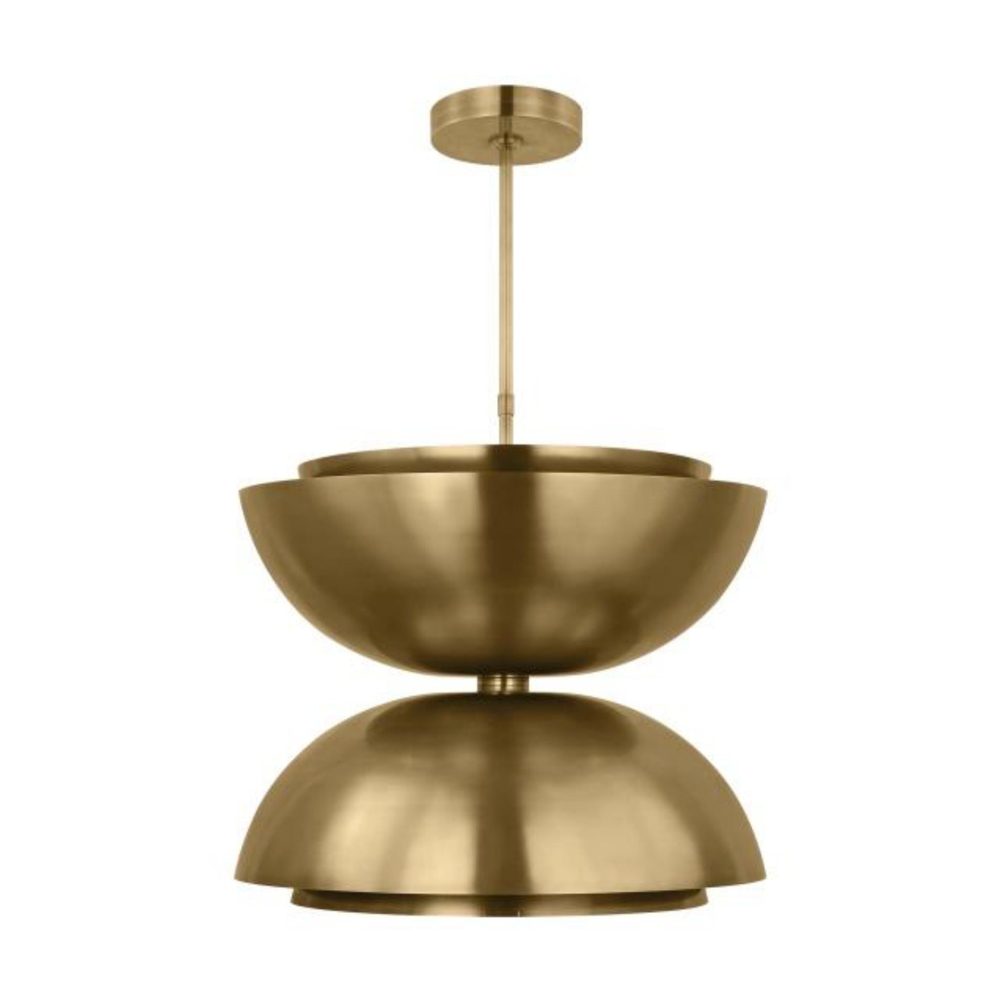 Shanti X-Large Double Pendant Line-Voltage Pendants/Suspension 2-Light 2700K Natural Brass by Sean Lavin