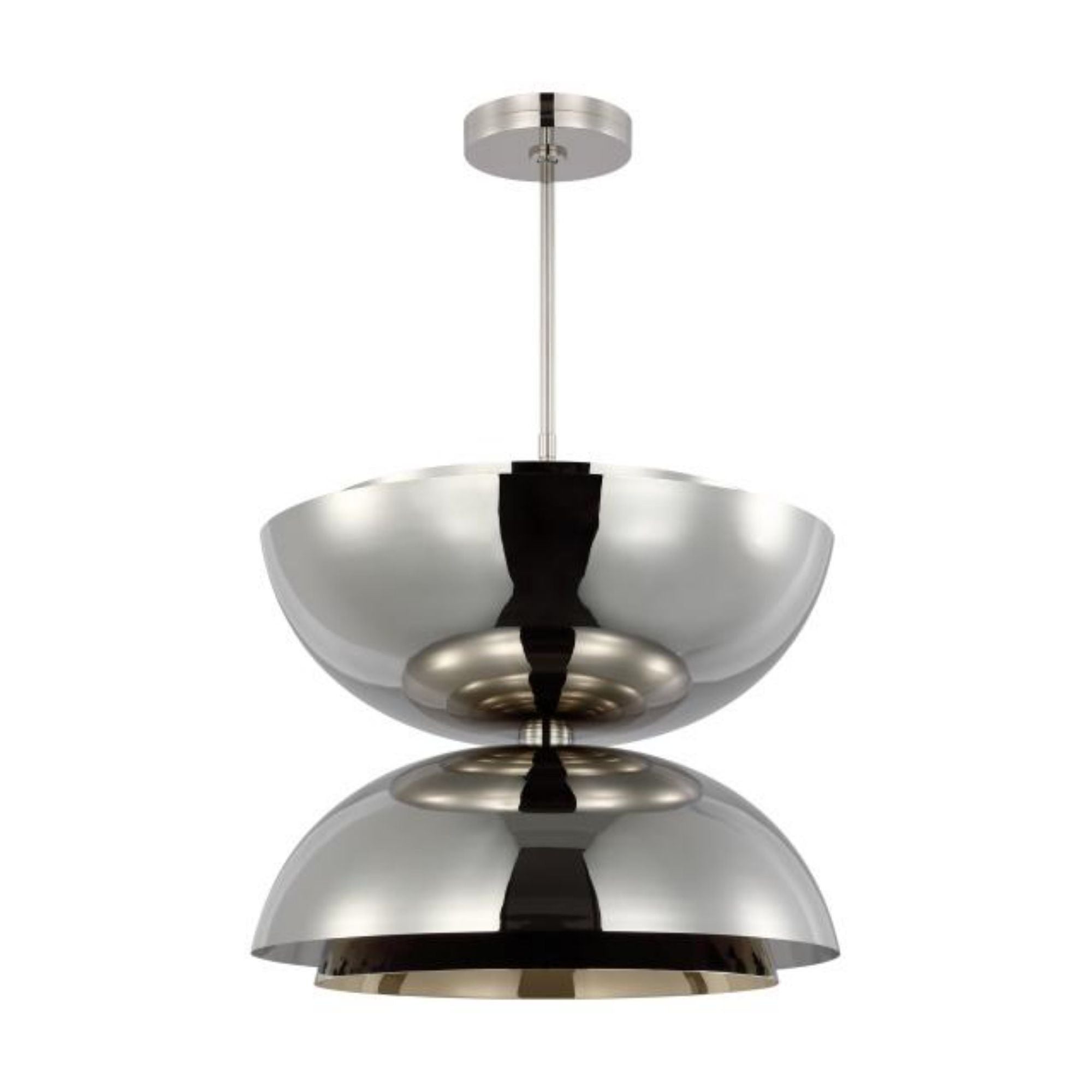 Shanti X-Large Double Pendant Line-Voltage Pendants/Suspension 2-Light 2700K Polished Nickel by Sean Lavin