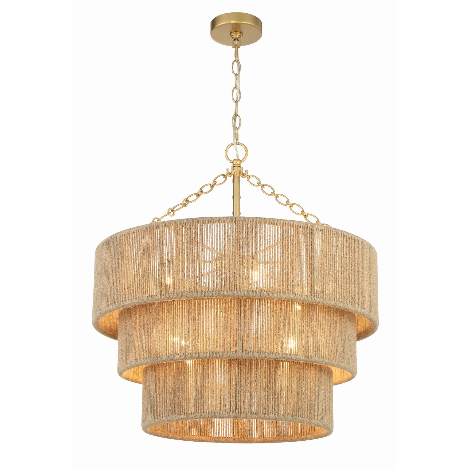 Shyla 24'' Soft Gold Chandelier Tan 24"W x 25.5"H x 24"D