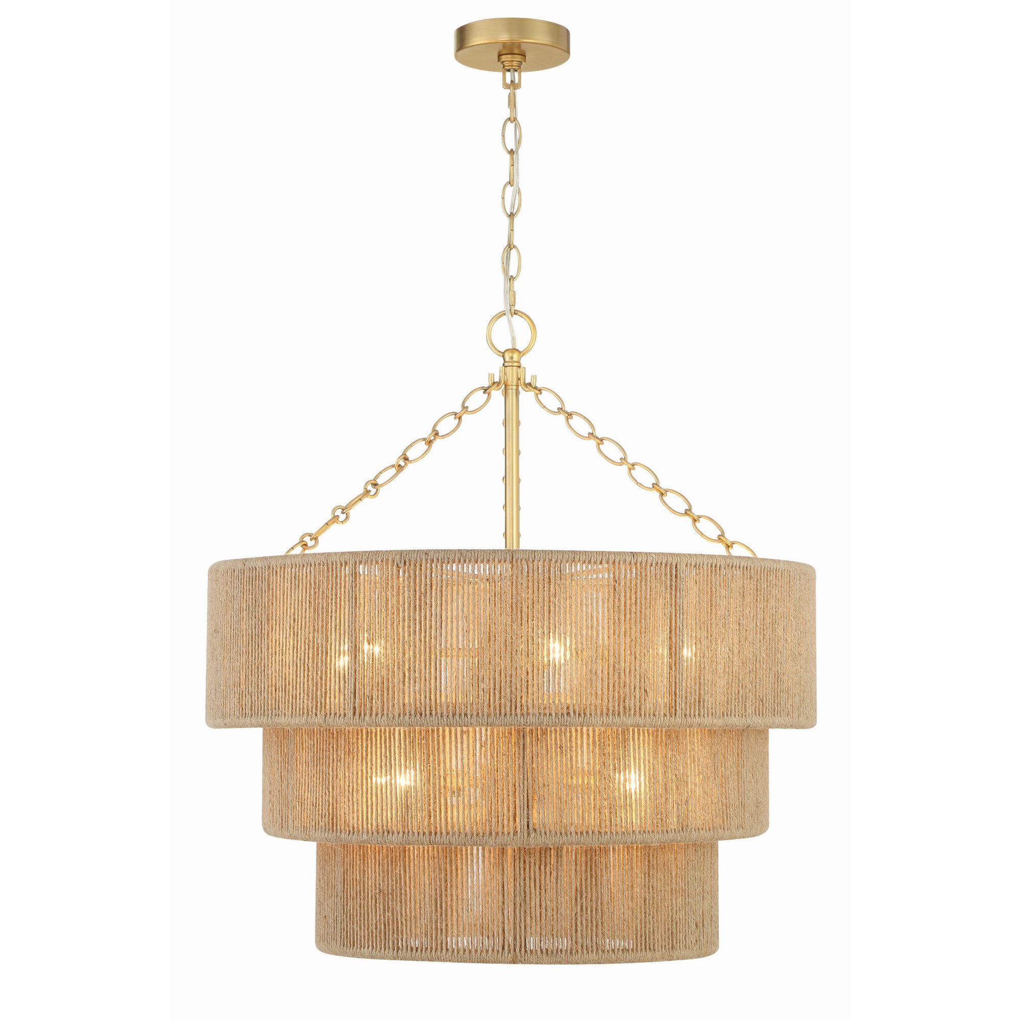 Shyla 24'' Soft Gold Chandelier Tan 24"W x 25.5"H x 24"D