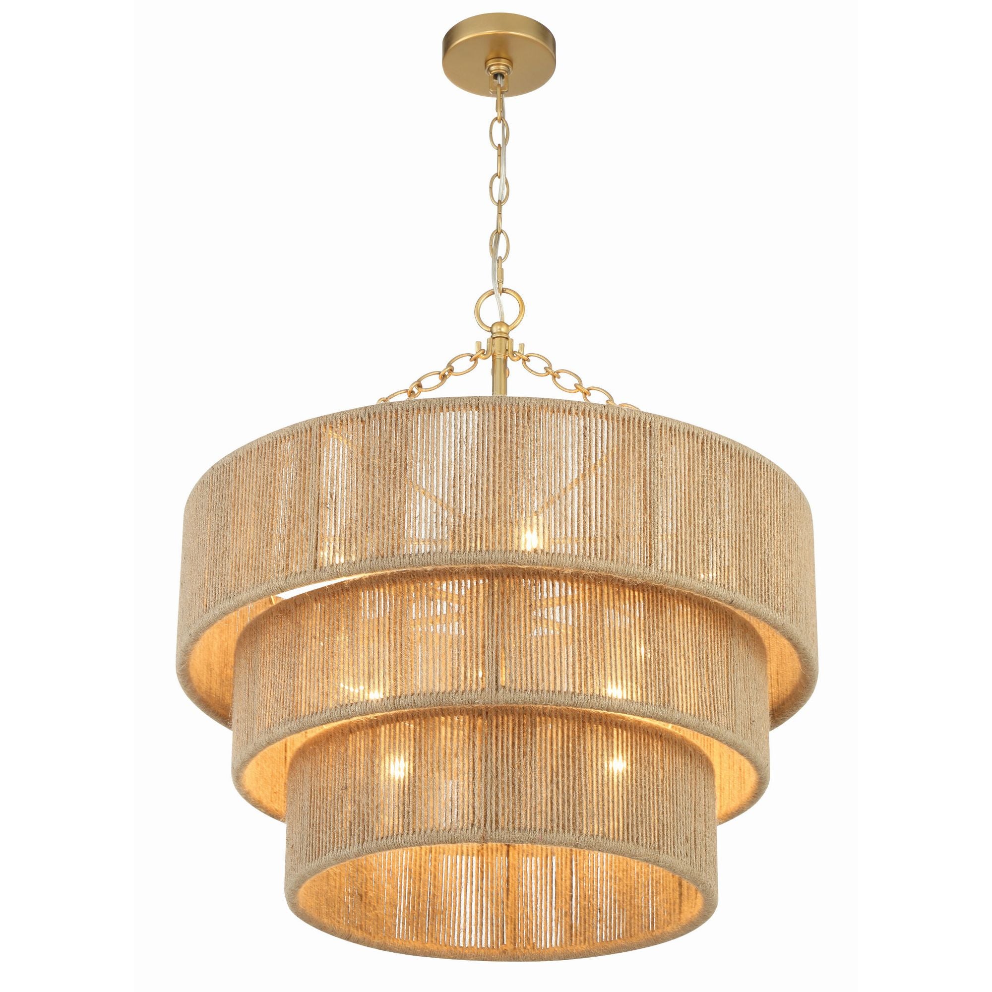 Shyla 24'' Soft Gold Chandelier Tan 24"W x 25.5"H x 24"D