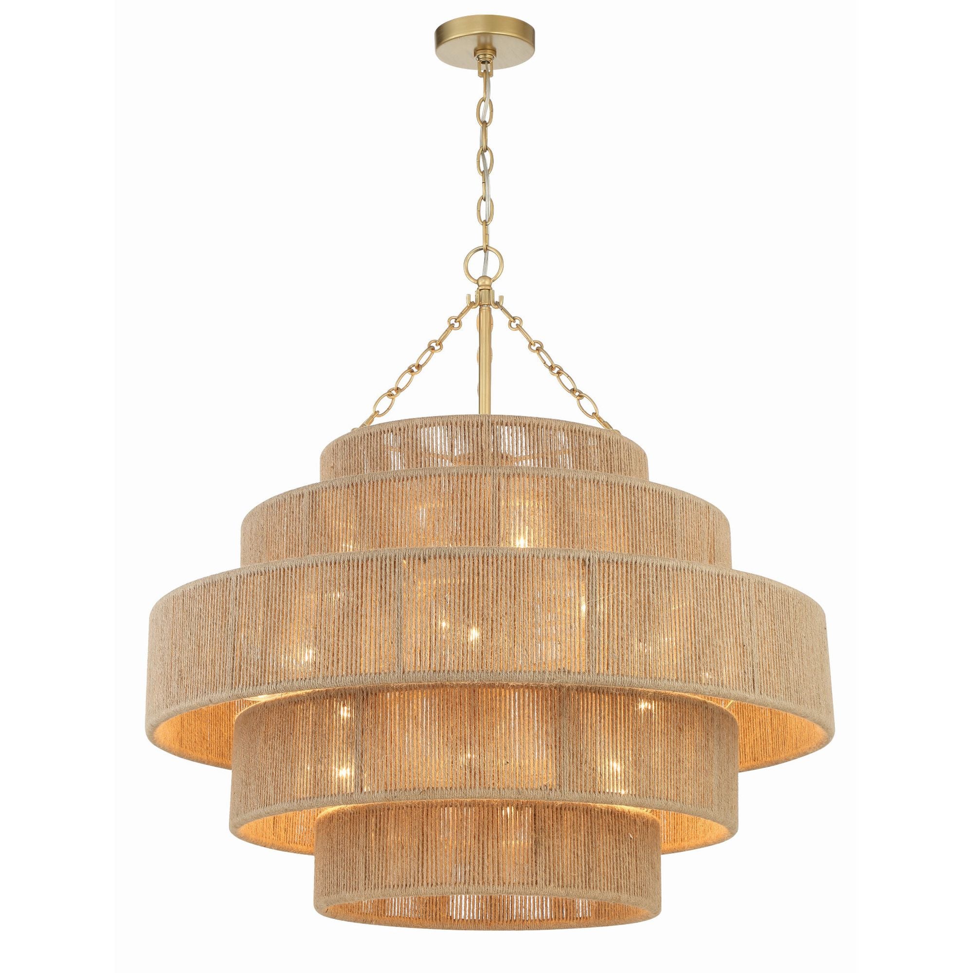Shyla 32'' Soft Gold Chandelier Tan 32"W x 33"H x 32"D