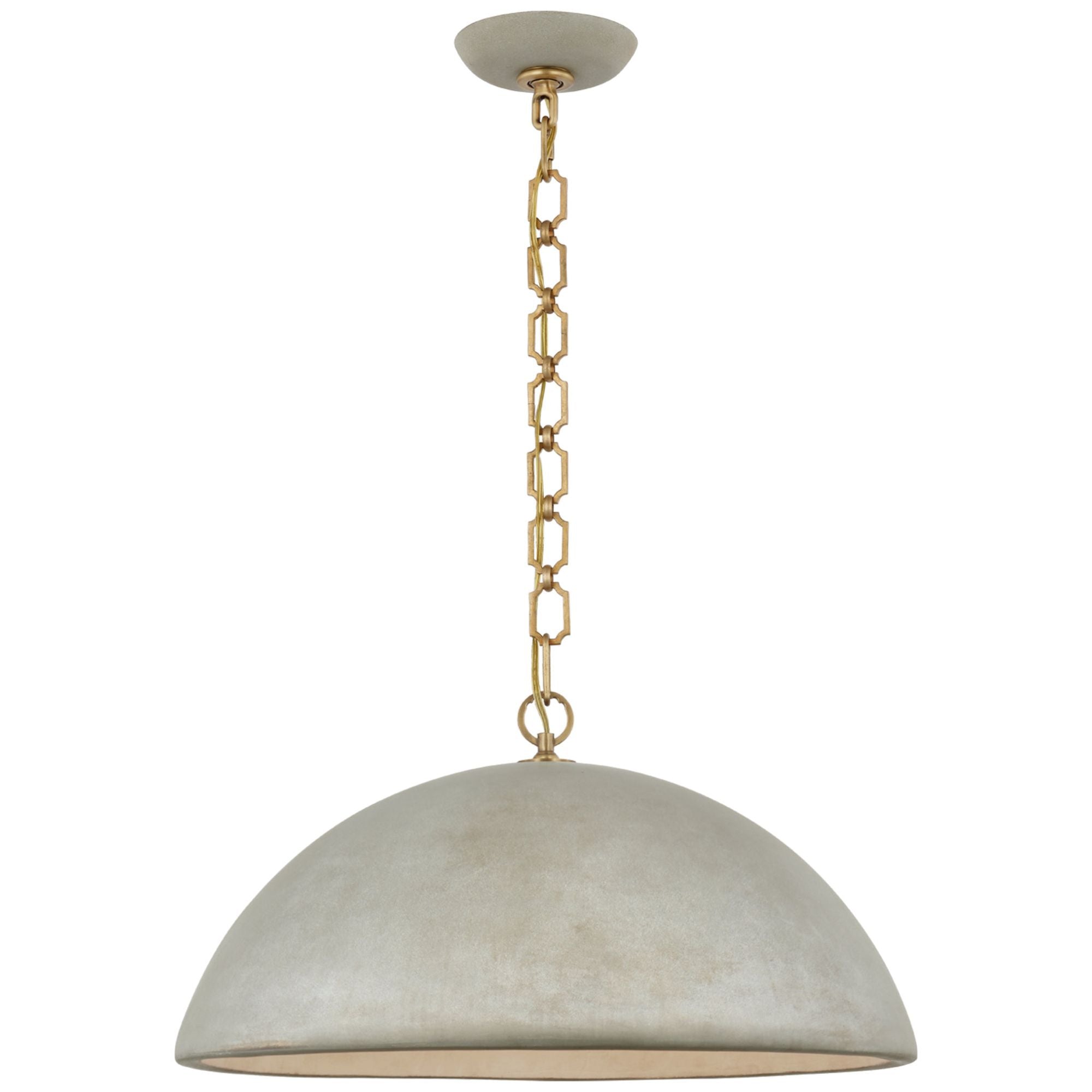 Suzanne Kasler Elliot Extra Large Pendant in Portland Gray Ceiling Light W23" x H12"