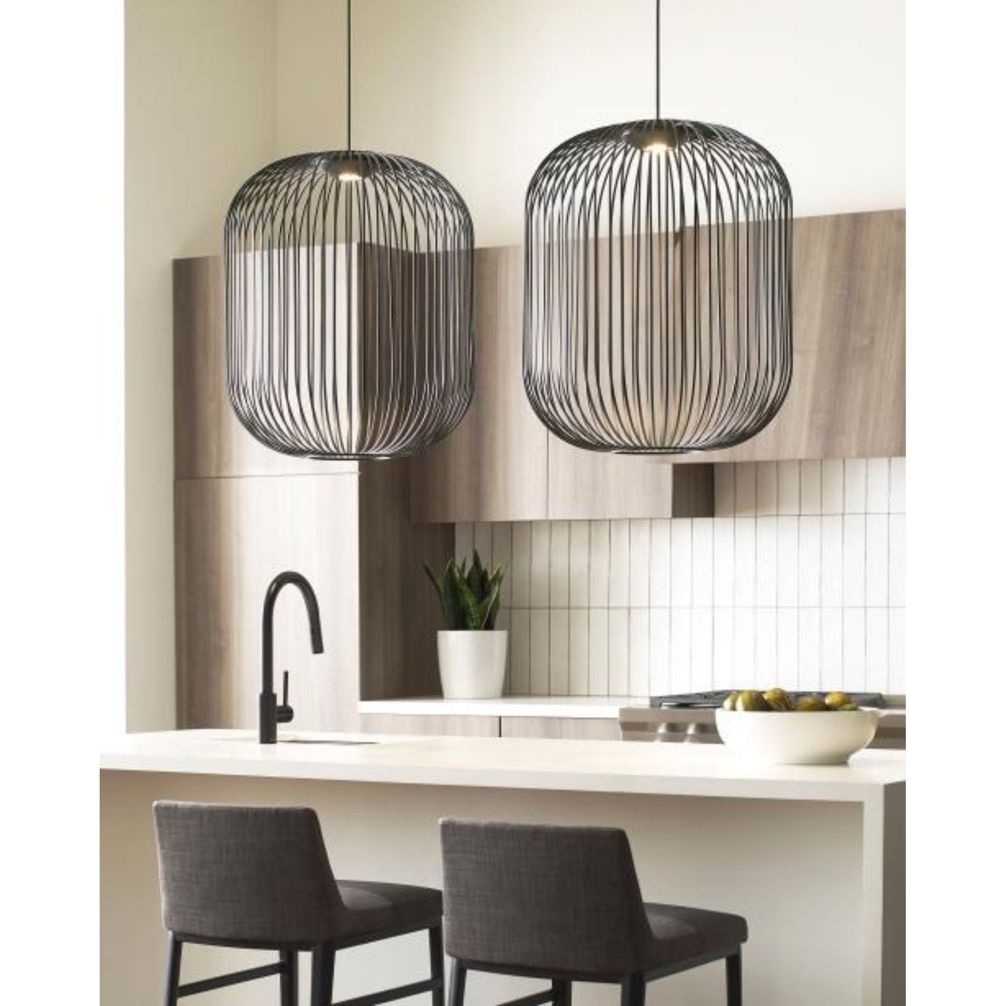 Kai 2 Pendant Line-Voltage Pendants/Suspension 1-Light LED 3000K Matte White by Sean Lavin