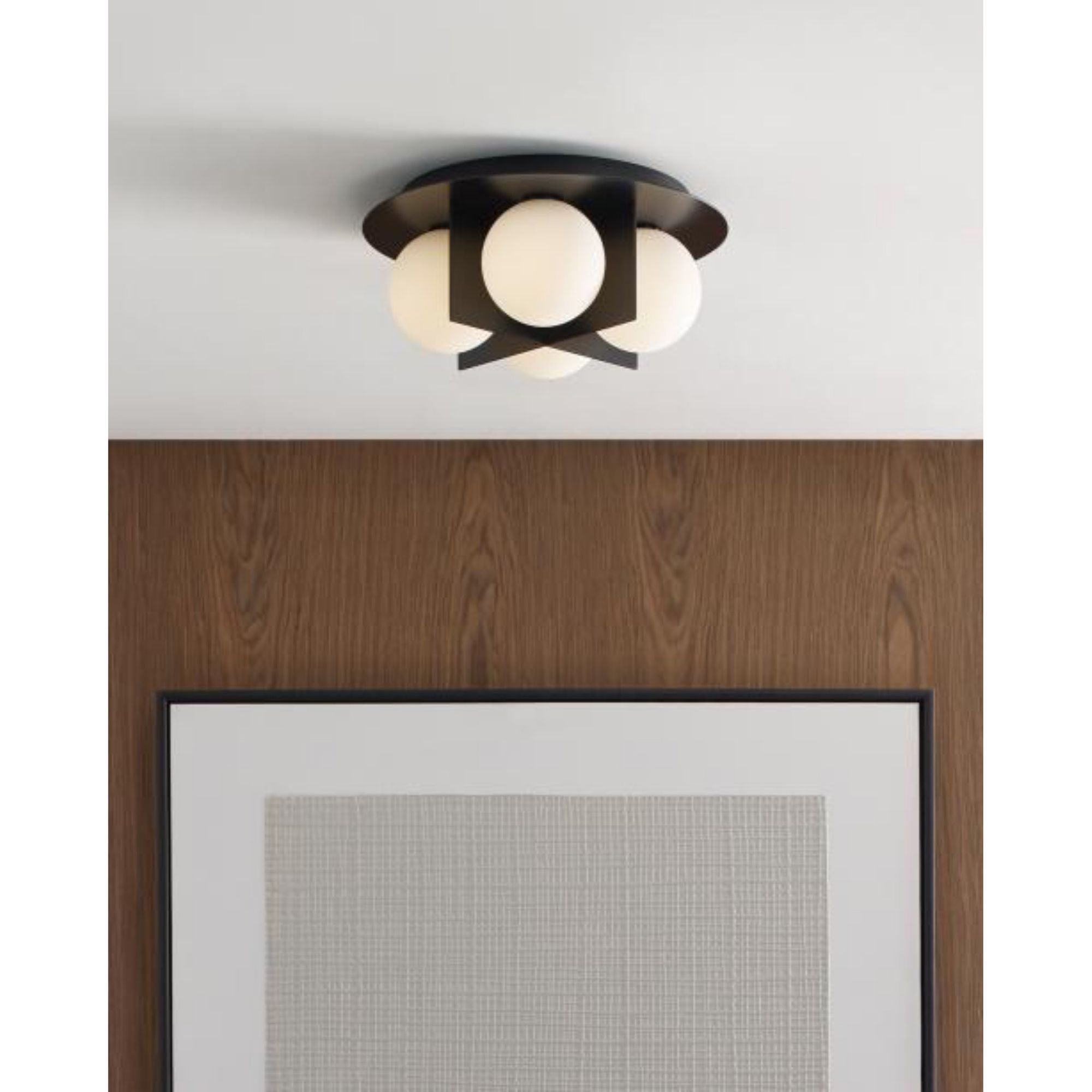 Orbel Flush Mount Flush & Semi-Flush Mount 4-Light Matte Black by Sean Lavin