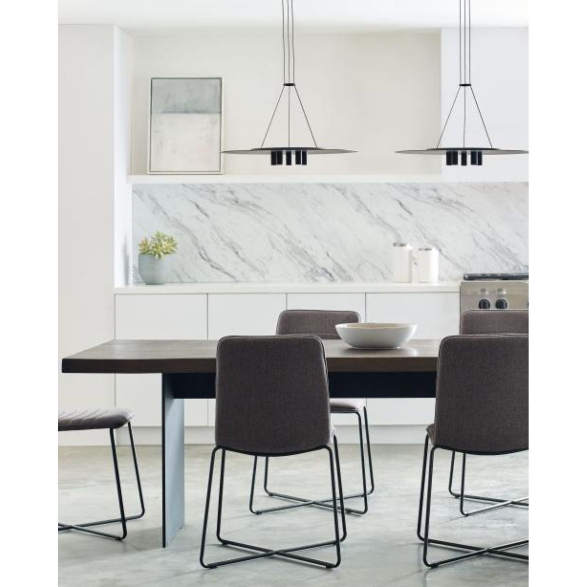 Ponte 22 Pendant Line-Voltage Pendants/Suspension 1-Light LED 3000K Nightshade Black by Sean Lavin