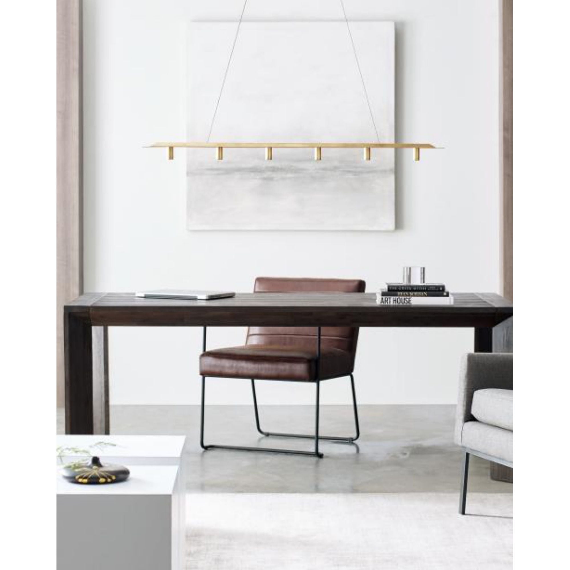 Ponte 50 Linear Suspension Linear Suspension 1-Light LED 3000K Nightshade Black by Sean Lavin