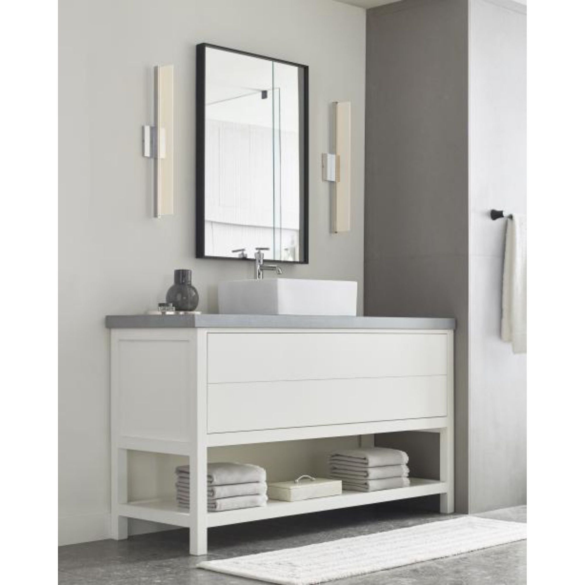Span 24 Bath Bath Collection 1-Light LED 3000K Satin Nickel by Sean Lavin