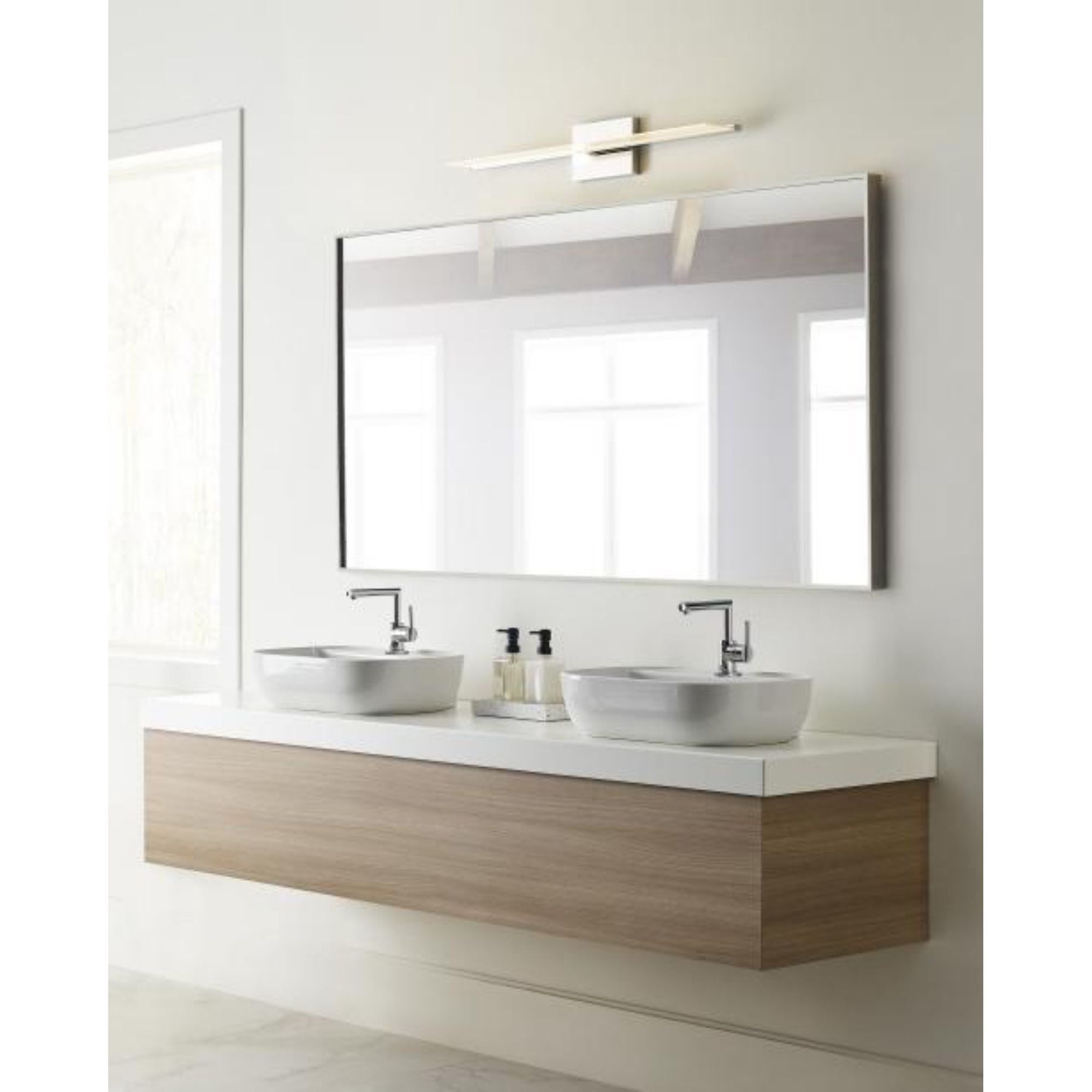 Span 36 Bath Bath Collection 1-Light LED 3000K Nightshade Black by Sean Lavin
