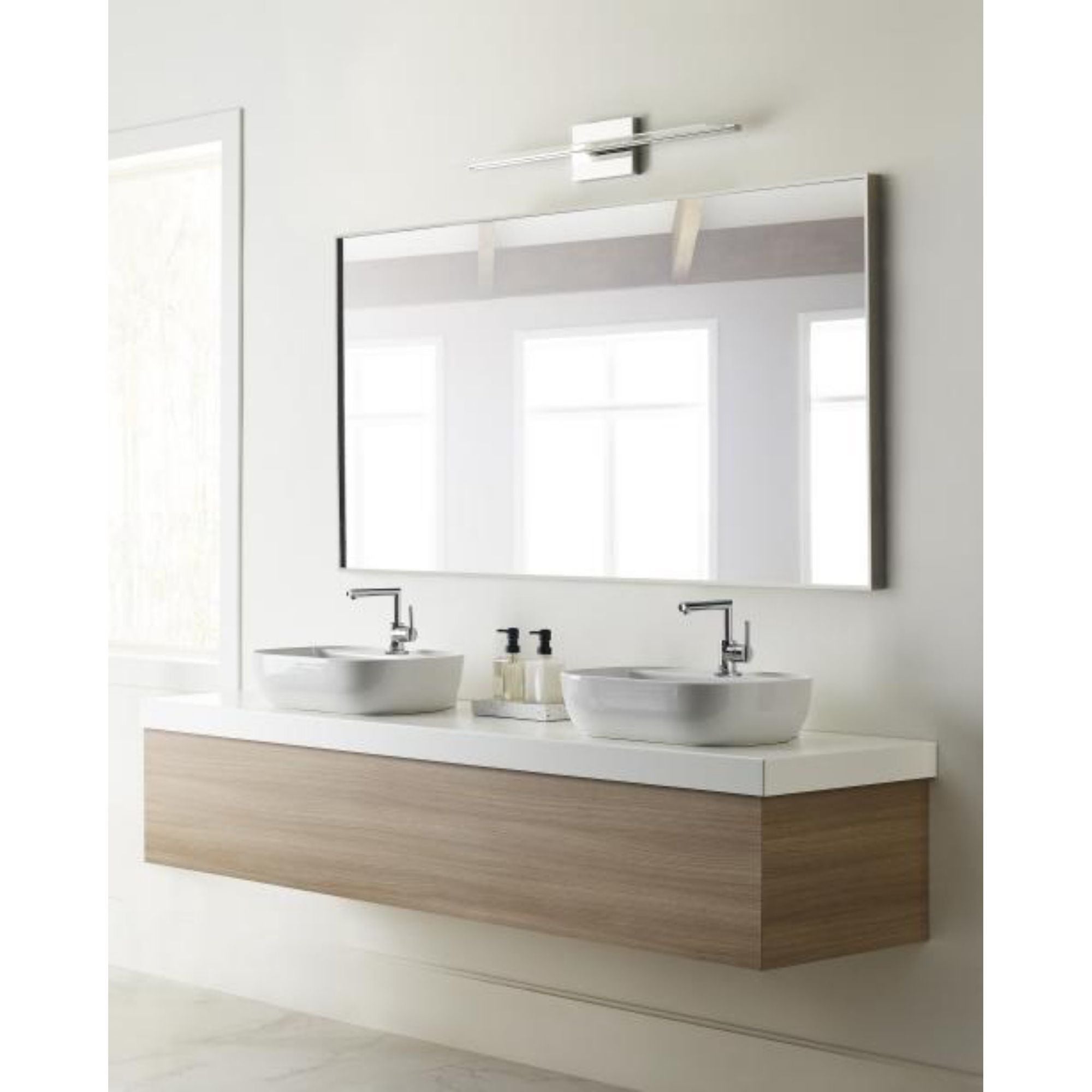 Span 36 Bath Bath Collection 1-Light LED 3000K Satin Nickel by Sean Lavin