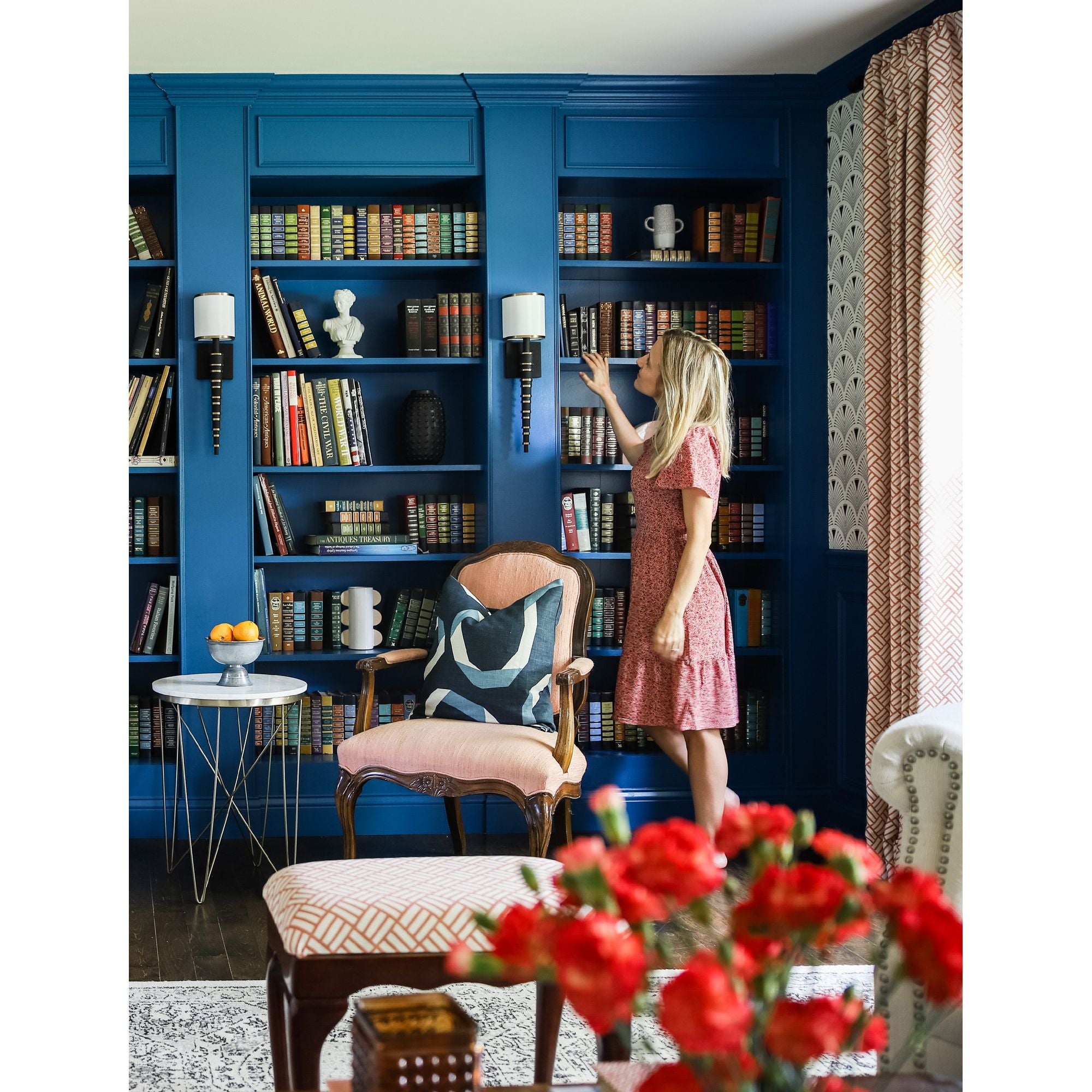 Sloane 1 Light Vibrant Gold + Black Forged Sconce Silk Shade 5"W x 20"H x 3.5"D