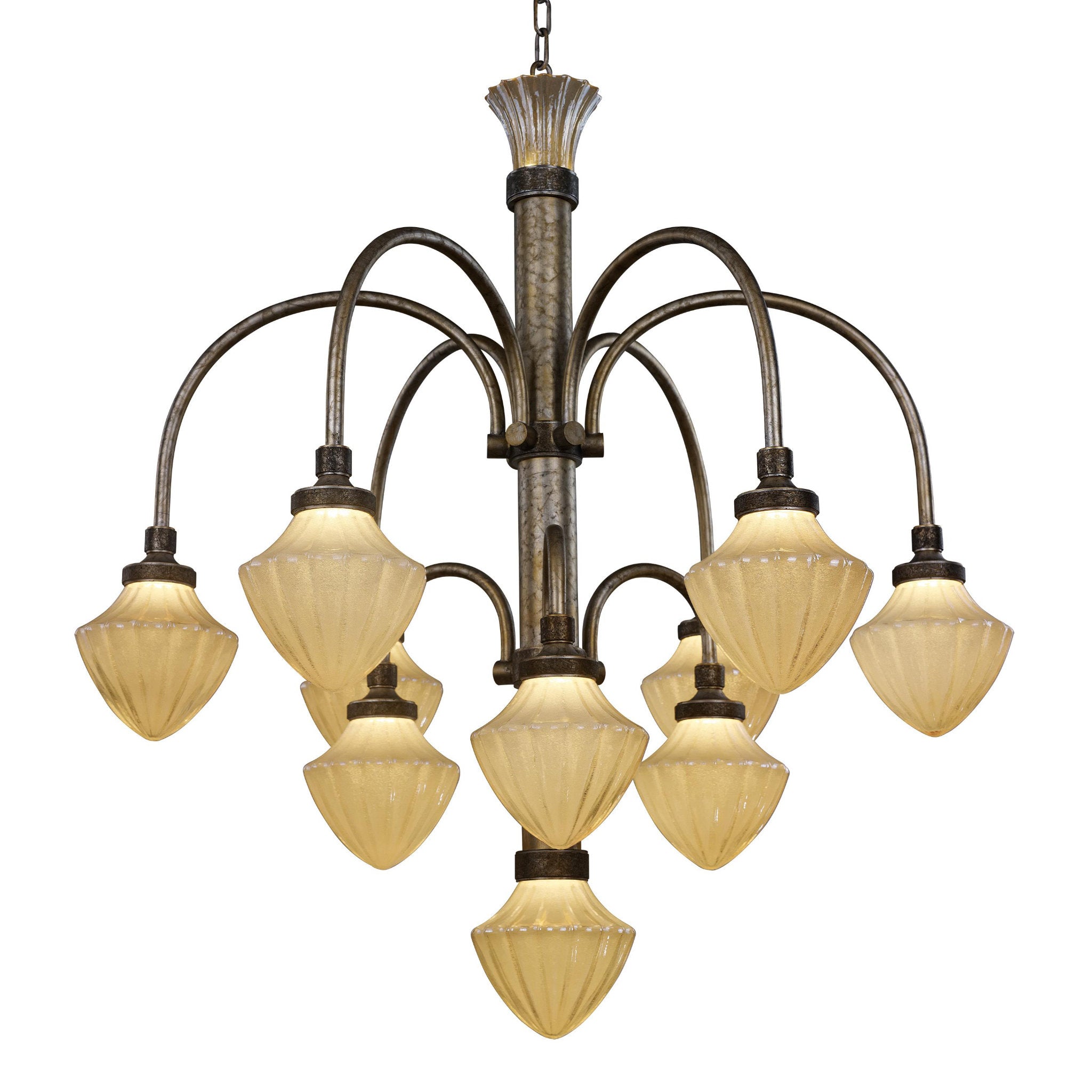 Studio M SM23436TGAG Wilshire 10-Light LED Chandelier in Argent