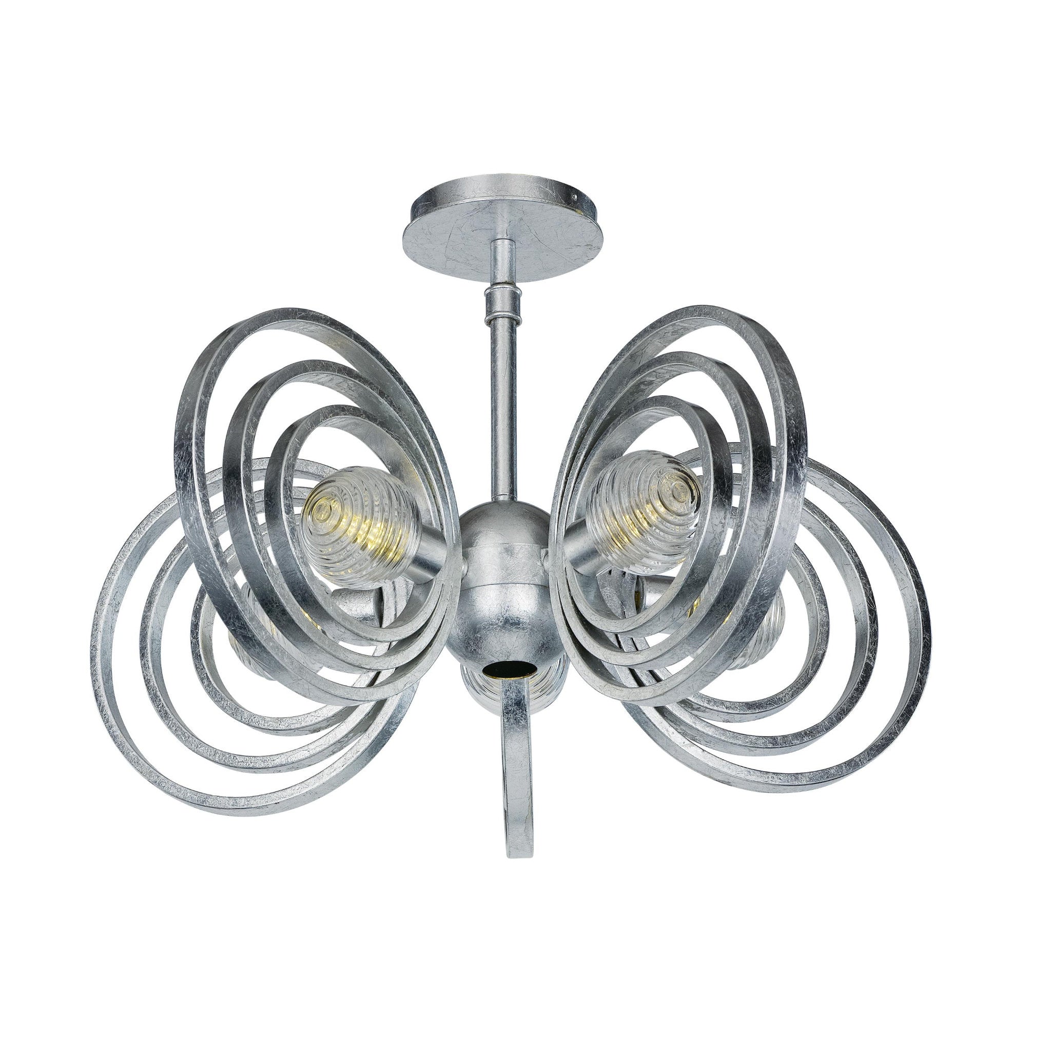 Studio M SM23634CRSL Frequency 5-Light Pendant in Silver Leaf