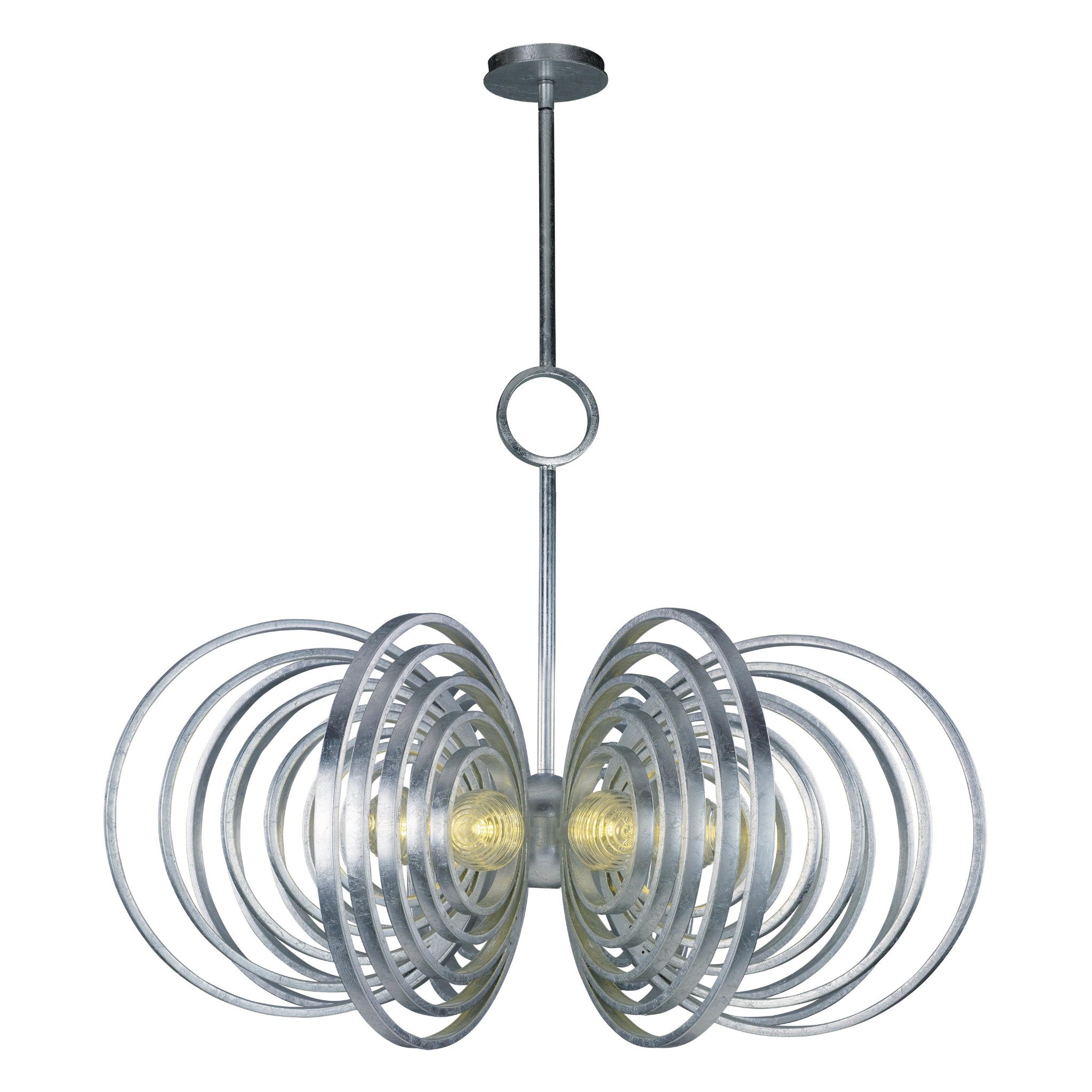 Studio M SM23638CRSL Frequency 8-Light Pendant in Silver Leaf